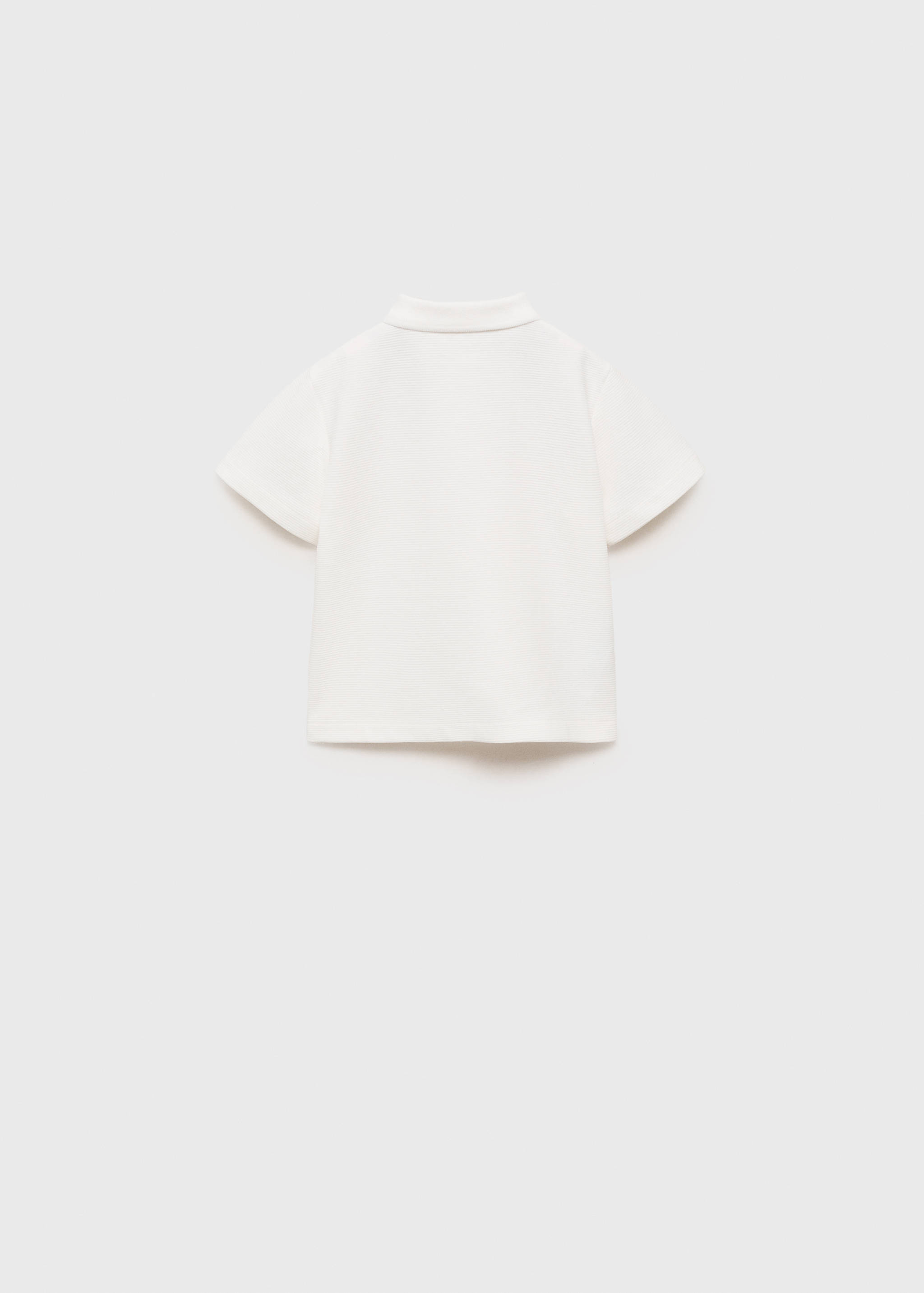 Textured knitted polo shirt - Reverse of the article
