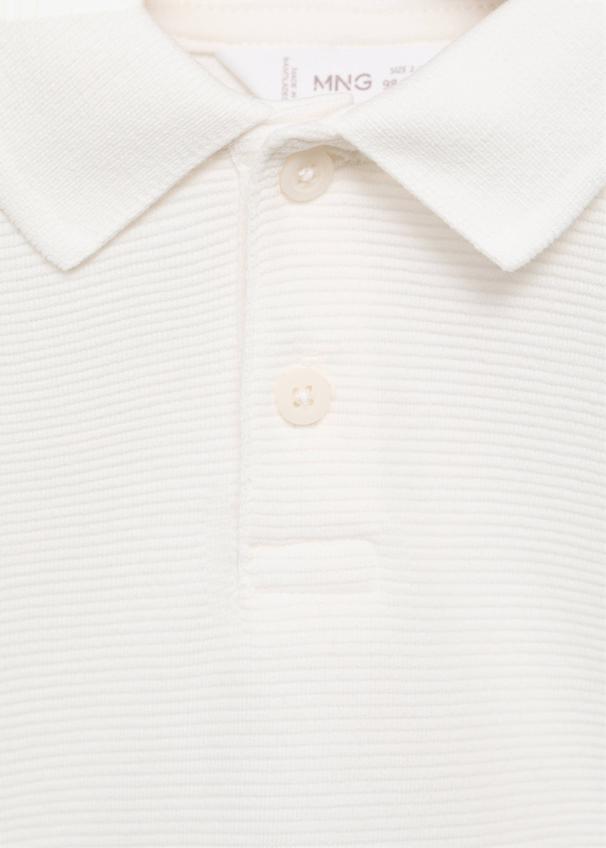 Textured knitted polo shirt - Details of the article 8
