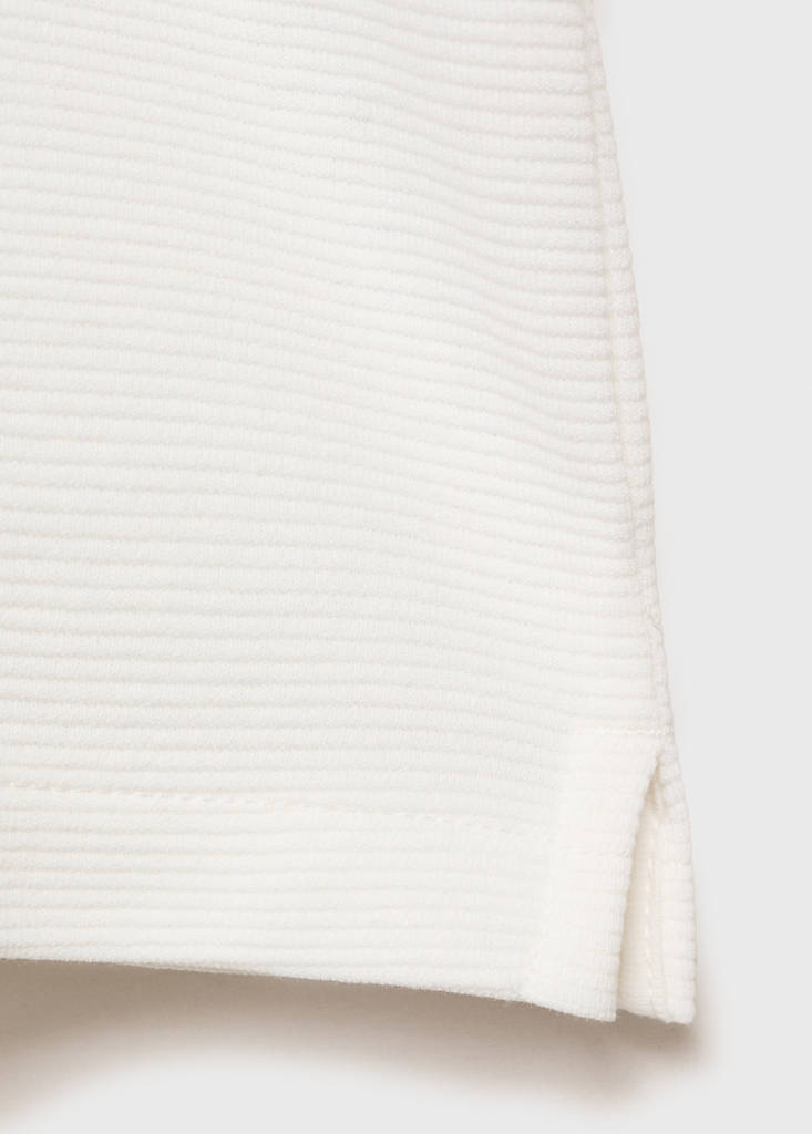 Textured knitted polo shirt — Off White