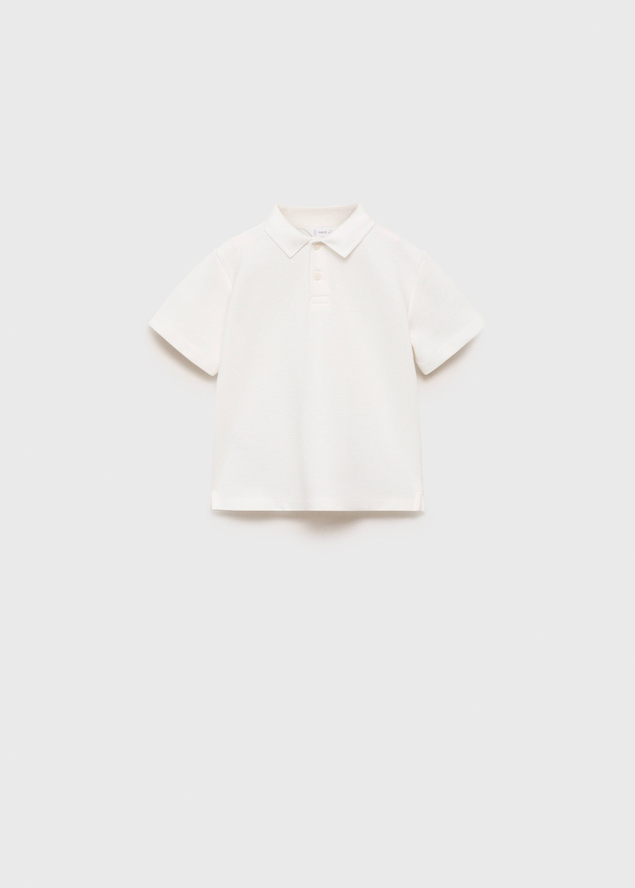 Textured knitted polo shirt - Article without model
