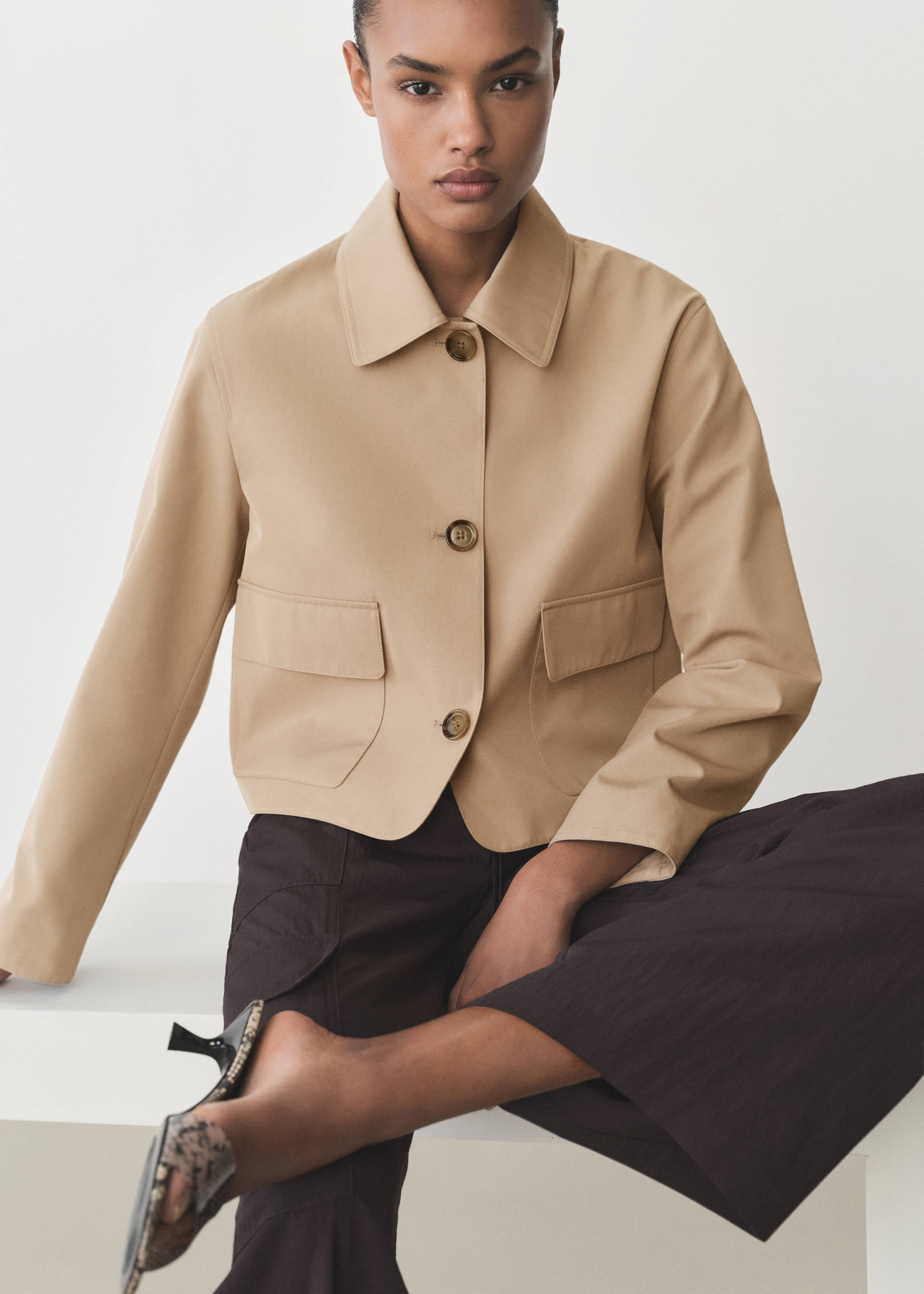 Cotton jacket with pockets - Details of the article 2