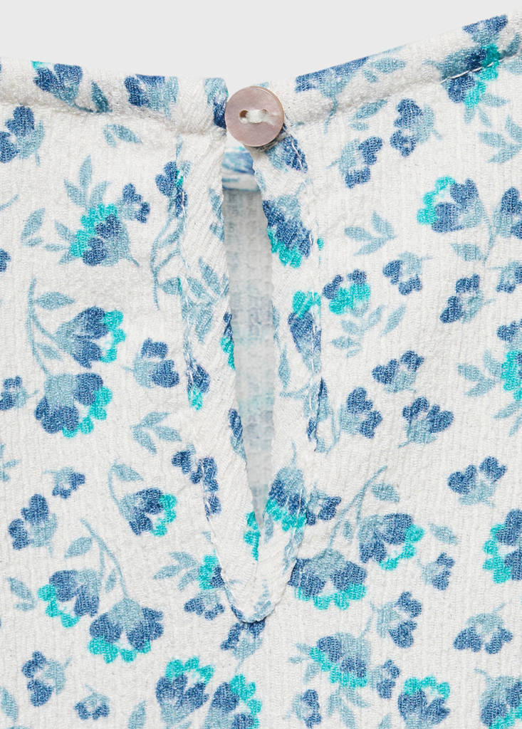 Floral ruffle dress — Off White