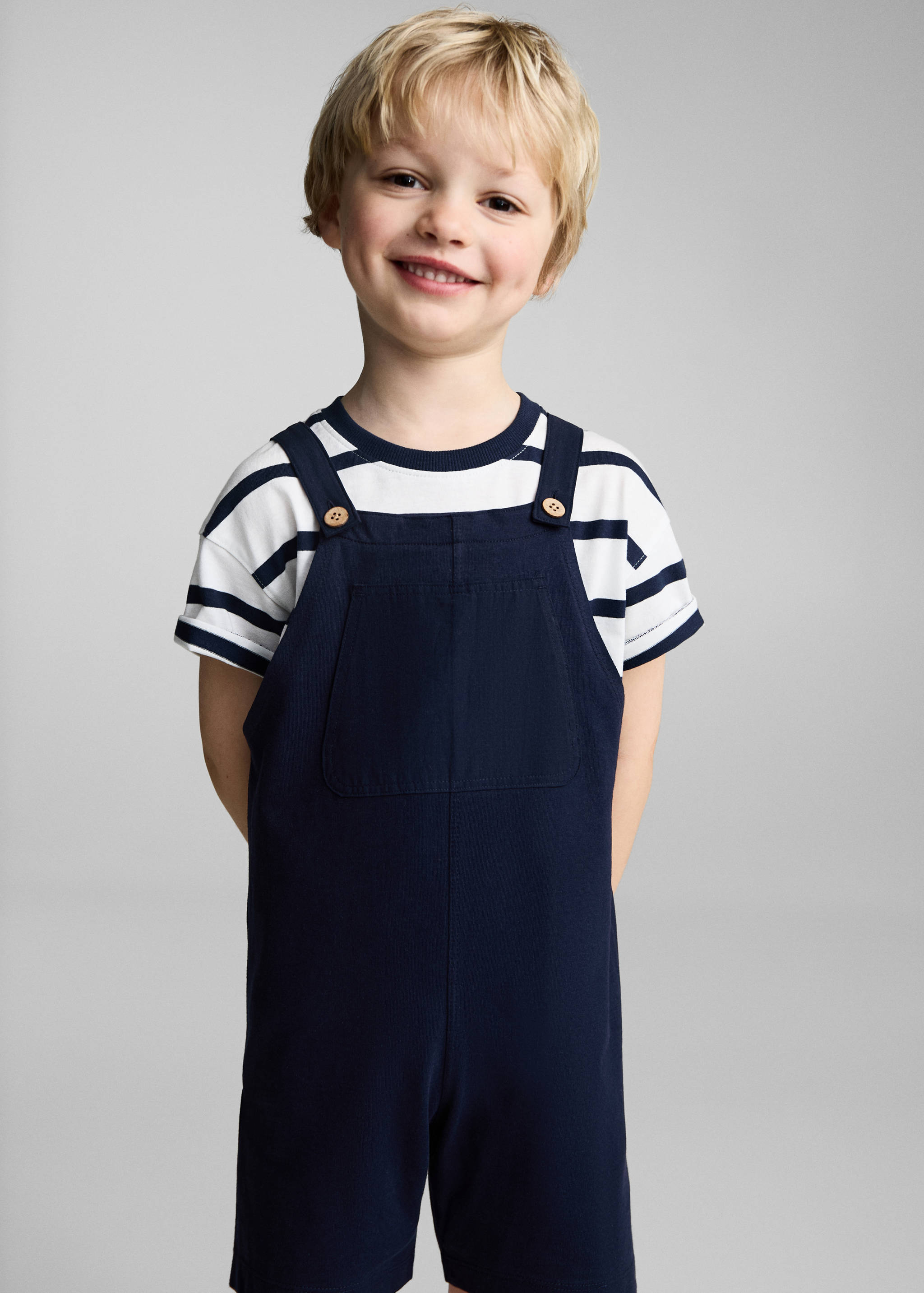 Cotton knit dungarees - Medium plane