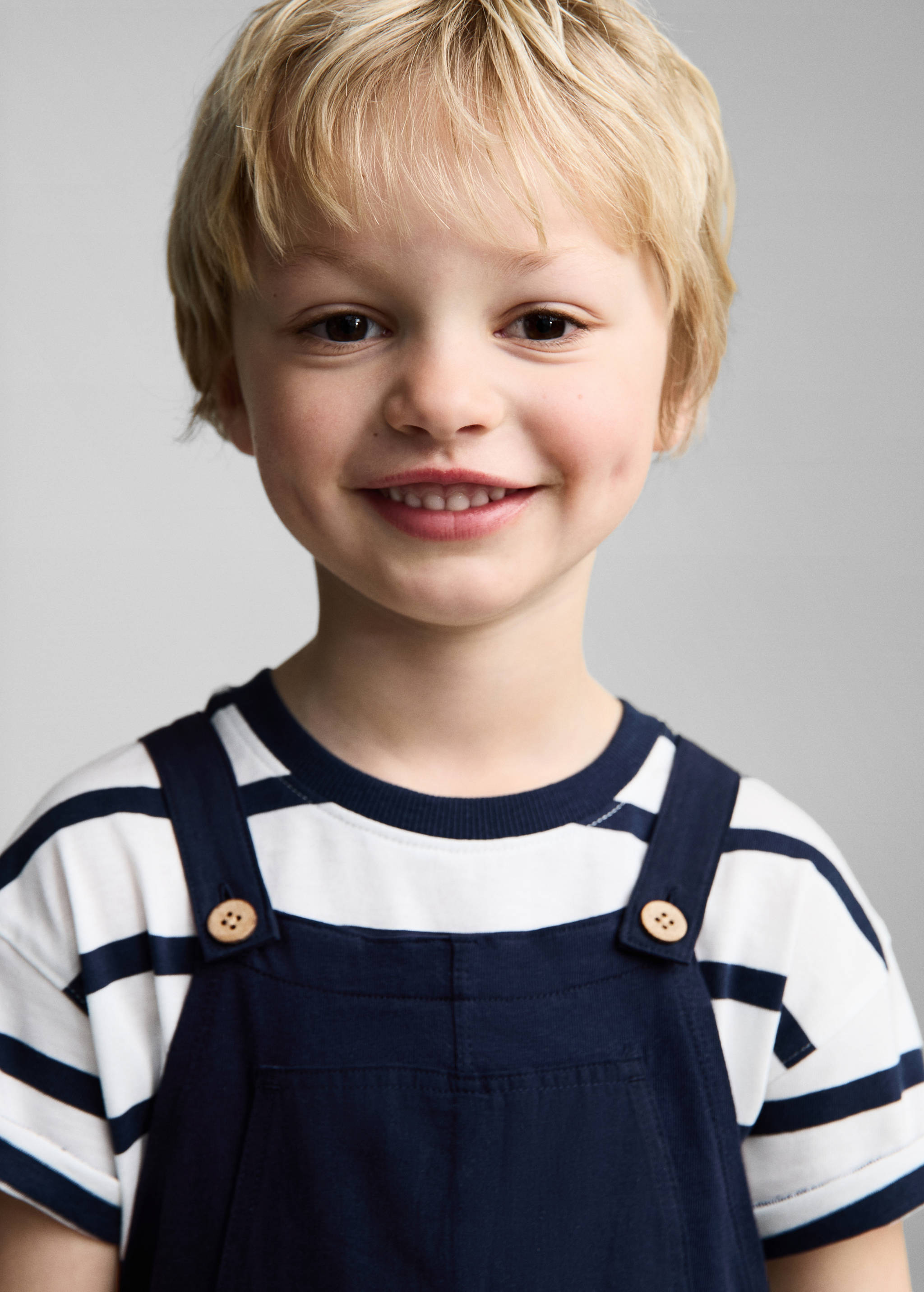 Cotton knit dungarees - Details of the article 1