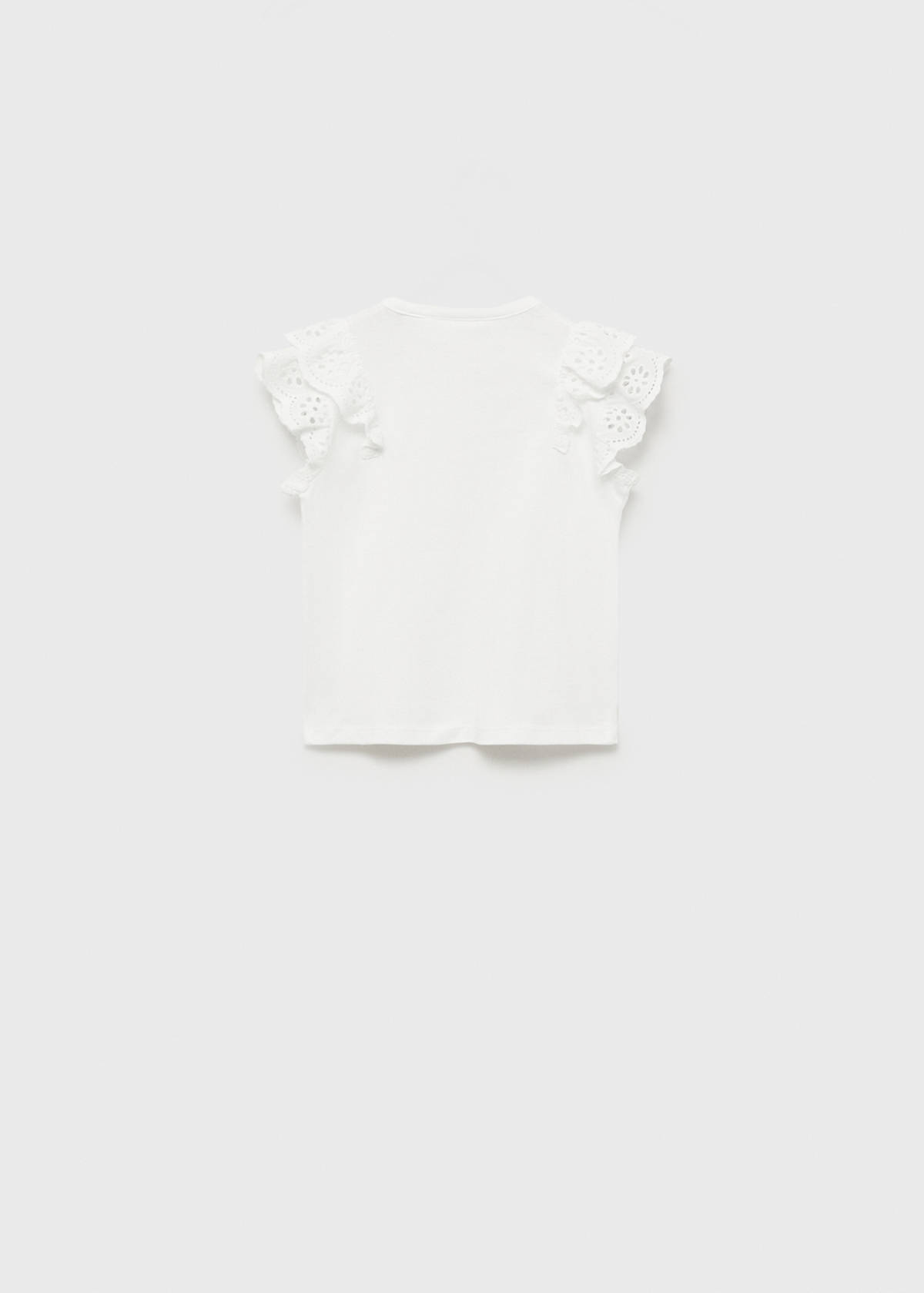 Frills cotton t-shirt — Off White