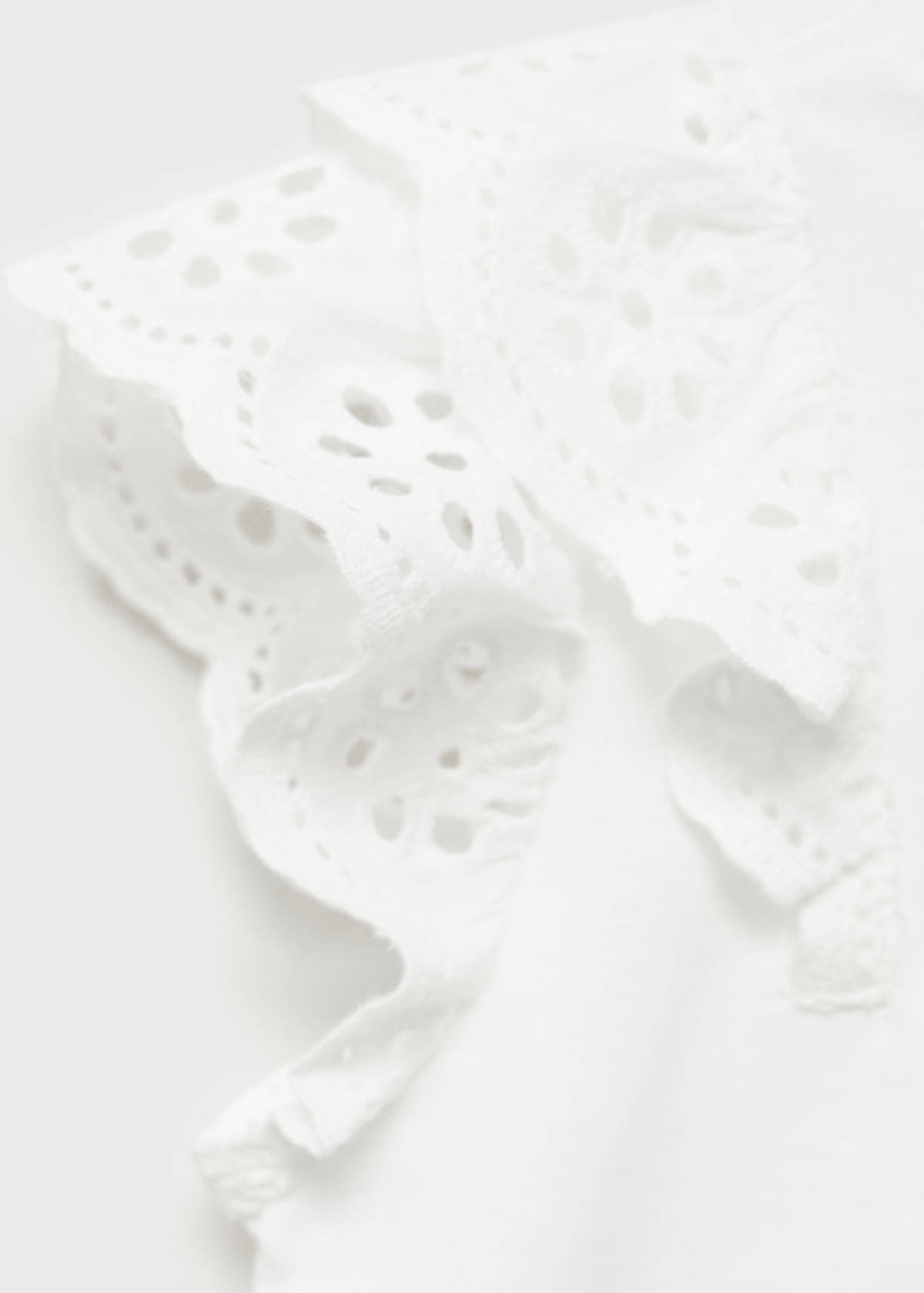 Frills cotton t-shirt — Off White