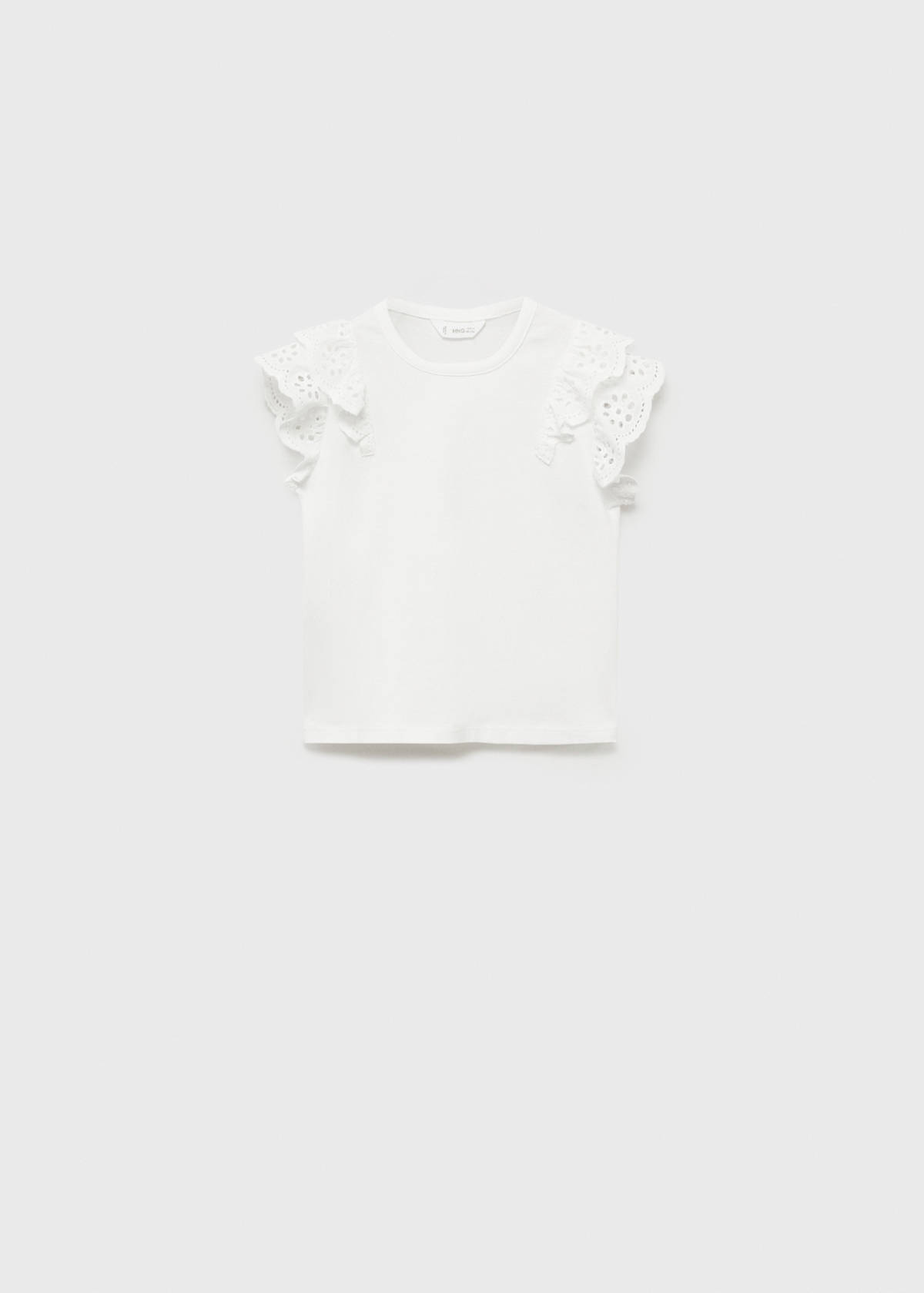 Frills cotton t-shirt — Off White