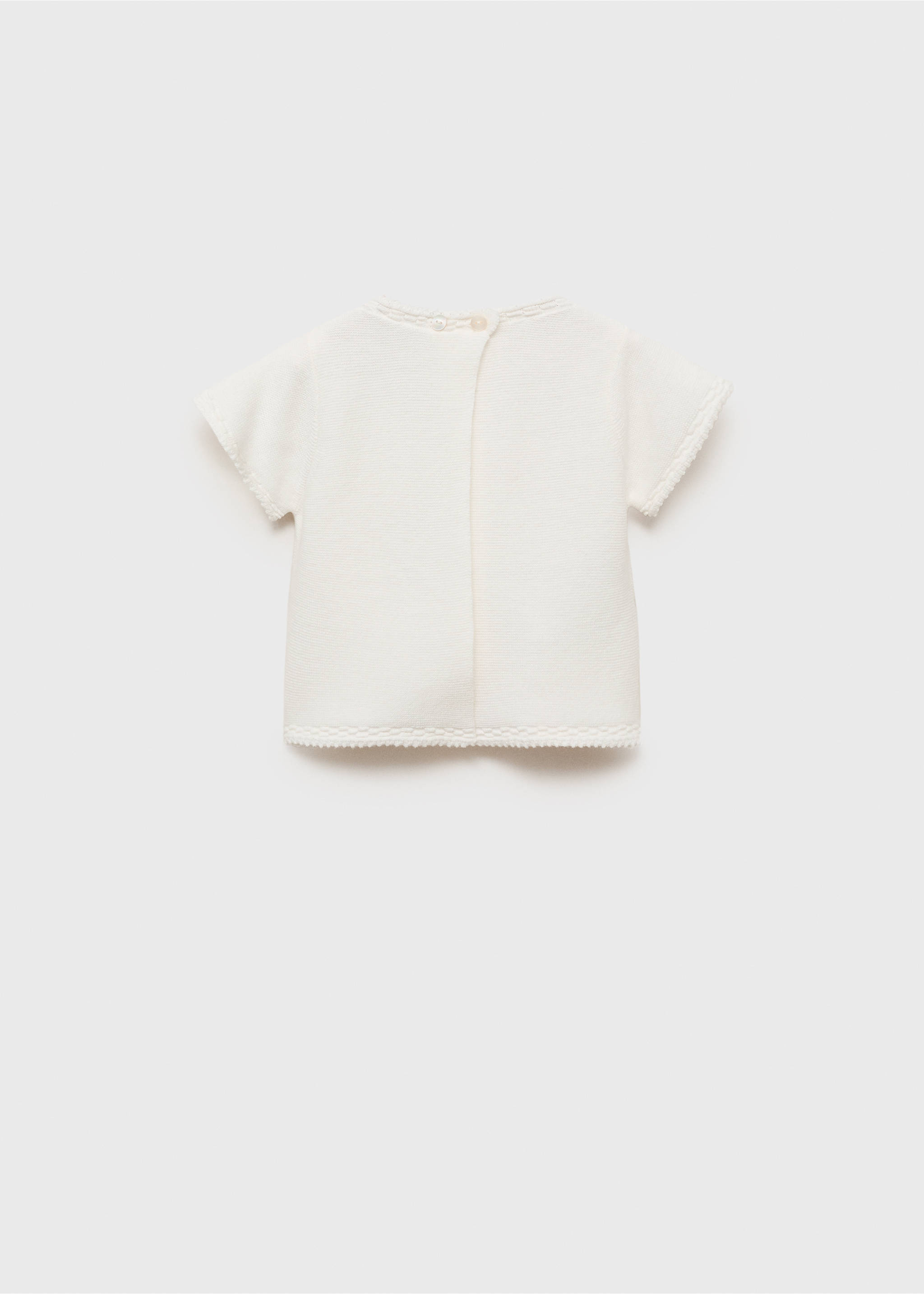 Jersey manga corta - Reverso del artículo, Blanco roto. Ref: 87055959-00.