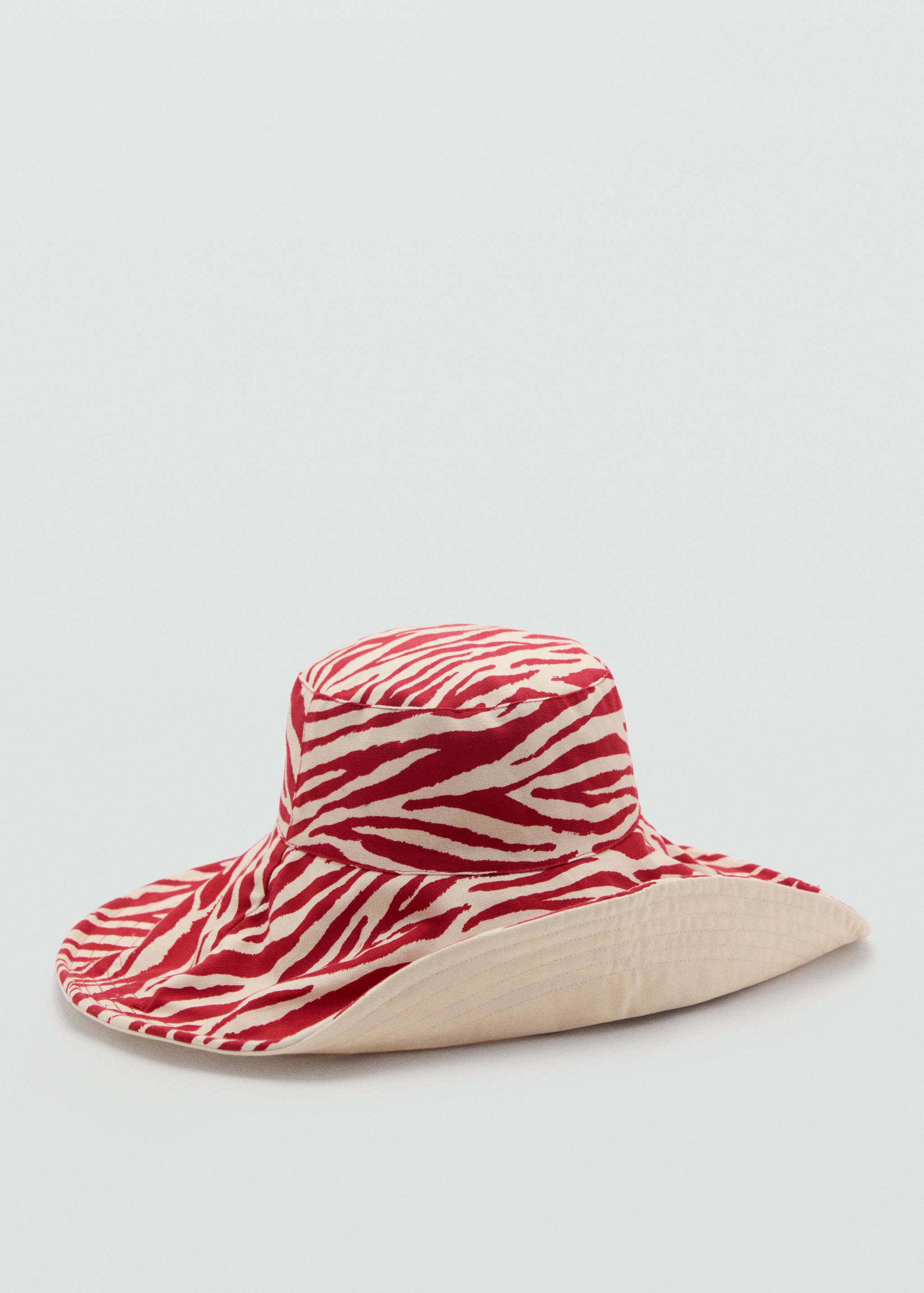 Reversible zebra-print bucket hat - Details of the article 1