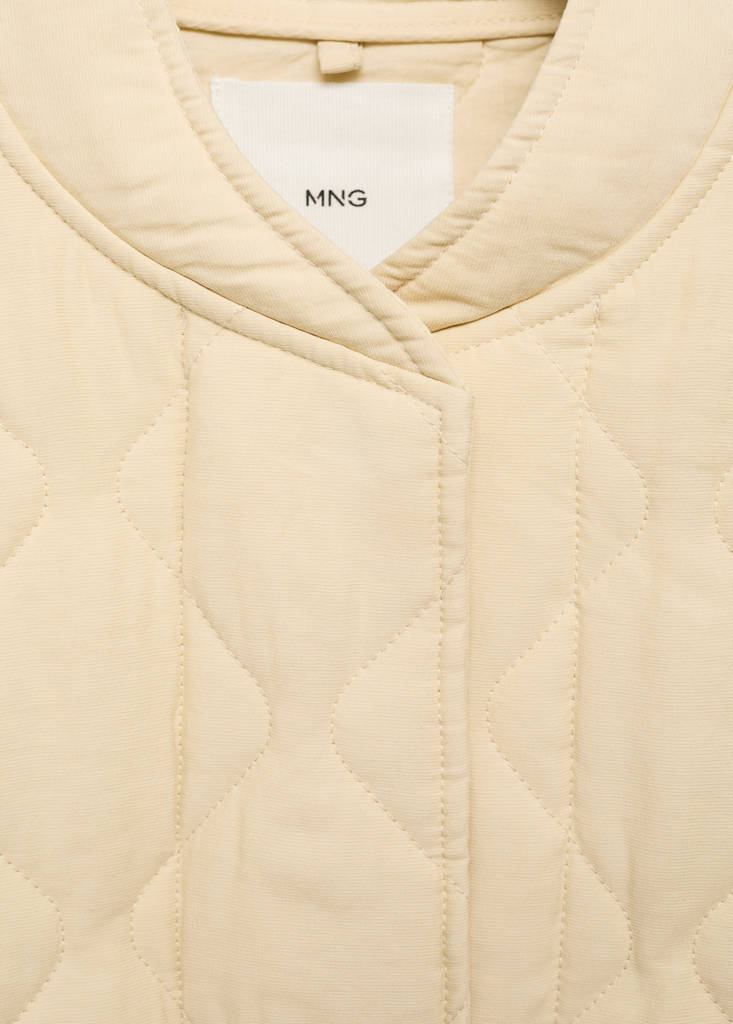 Quilted bomber jacket — Pastel Yellow