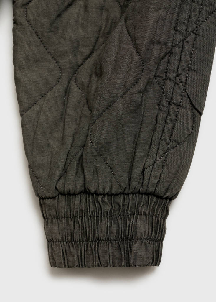 Quilted bomber jacket — Grey