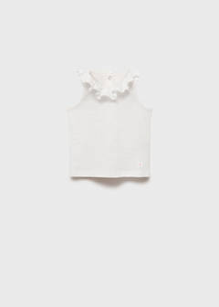 Ruffle-neck cotton t-shirt — Off White 2