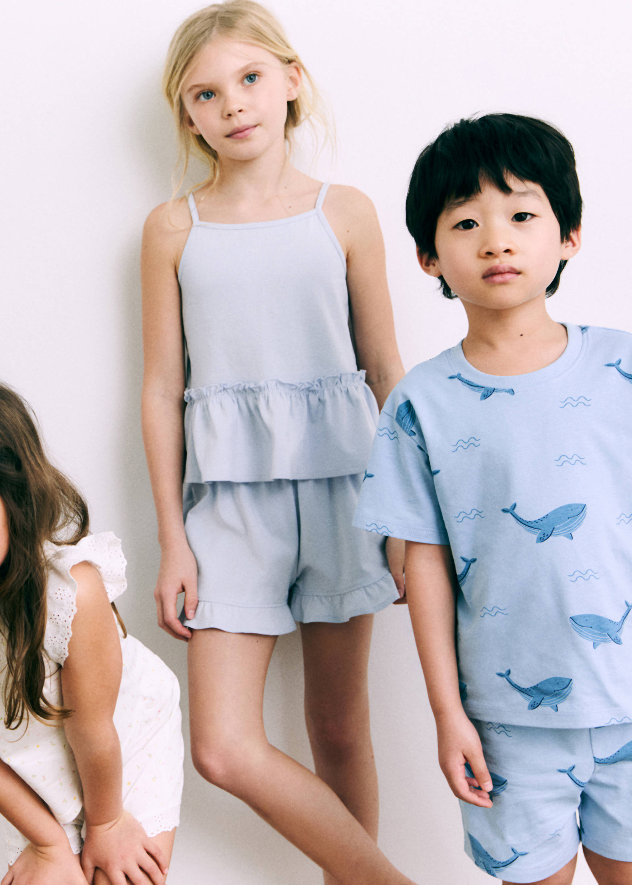 Pyjama court à volants - Plan général