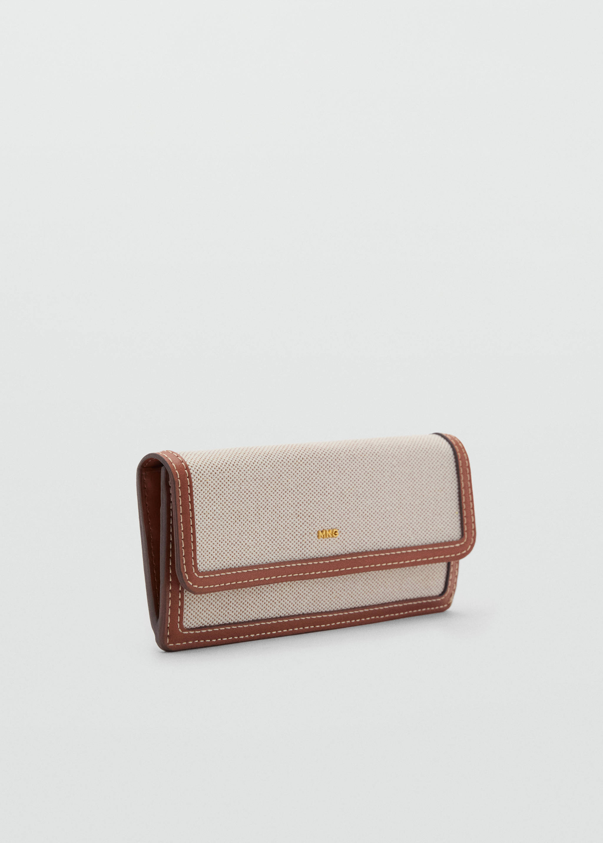 Contrasting canvas rectangular wallet - Medium plane