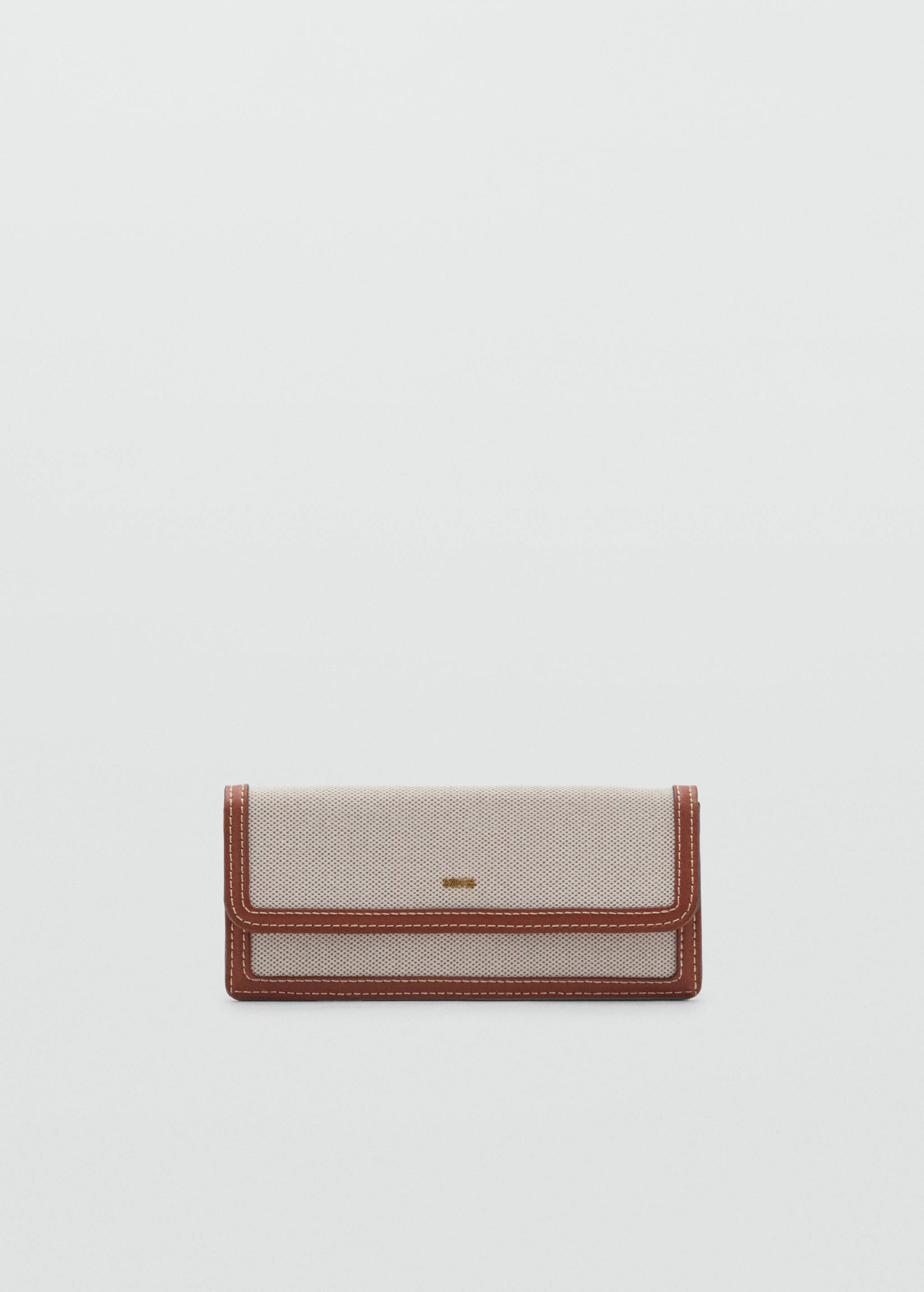 Portefeuille rectangulaire en toile contrastée - Article sans modèle