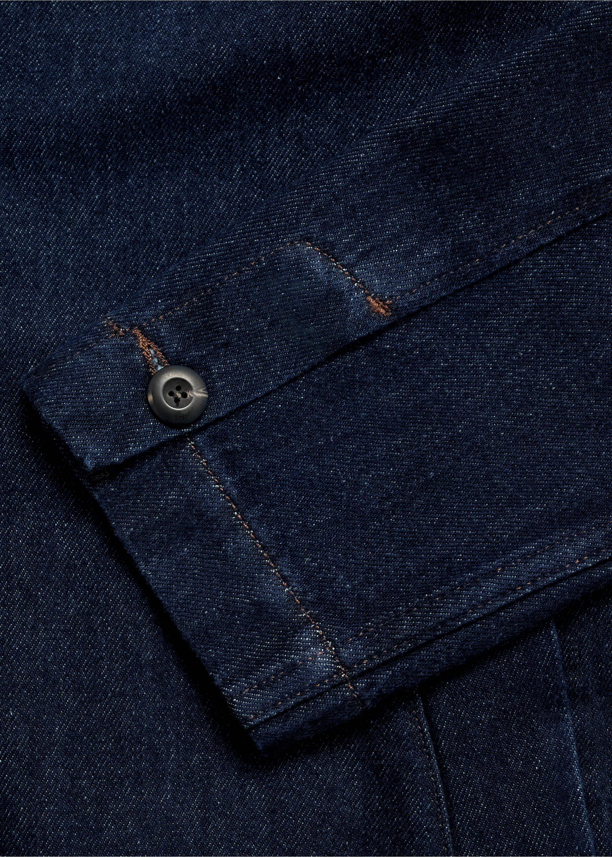 Regular-fit denim overshirt - Details of the article 0, Open Blue. Ref: 87055984-00.