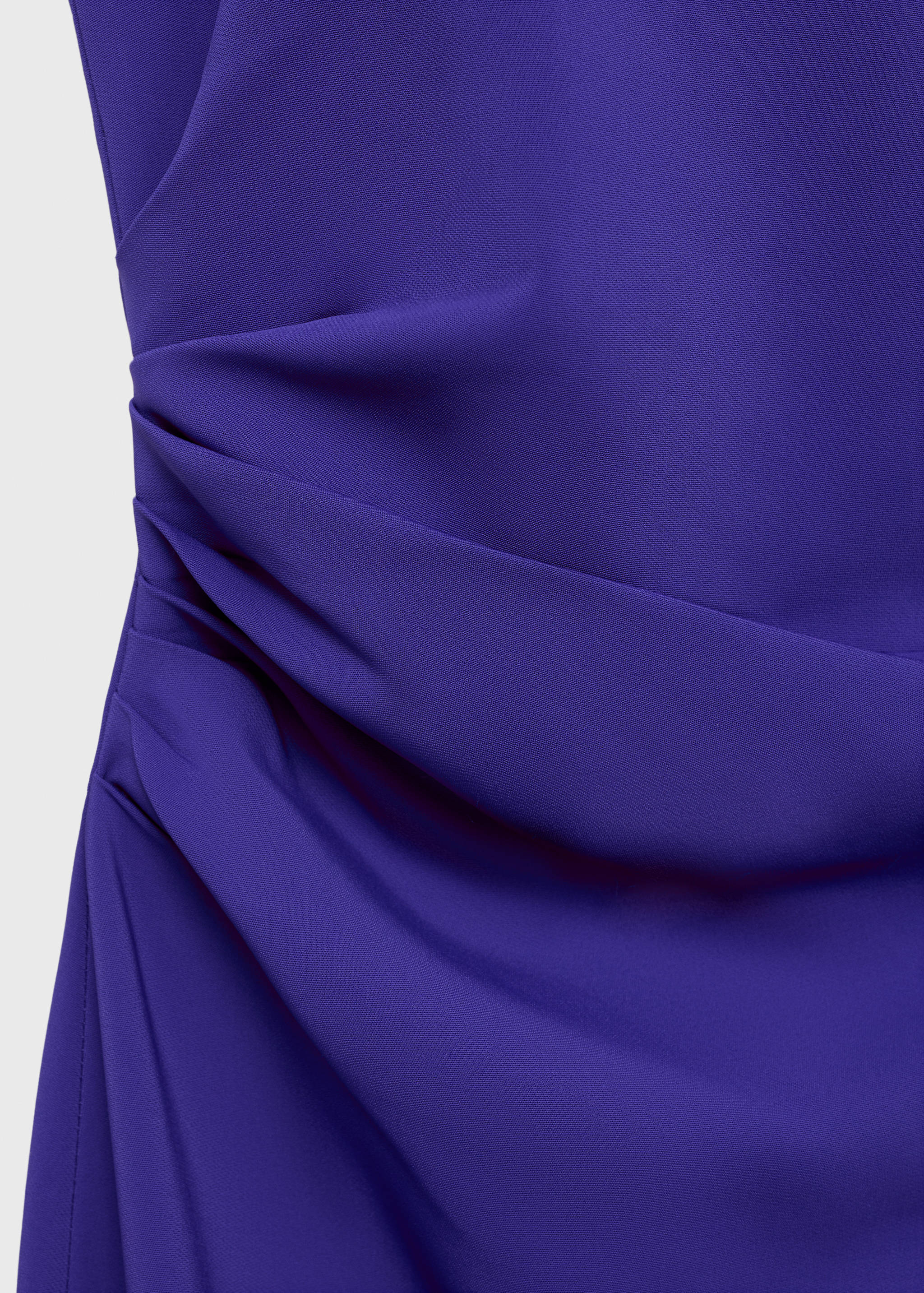 Draped halter-neck dress with flower motif - Details of the article 0