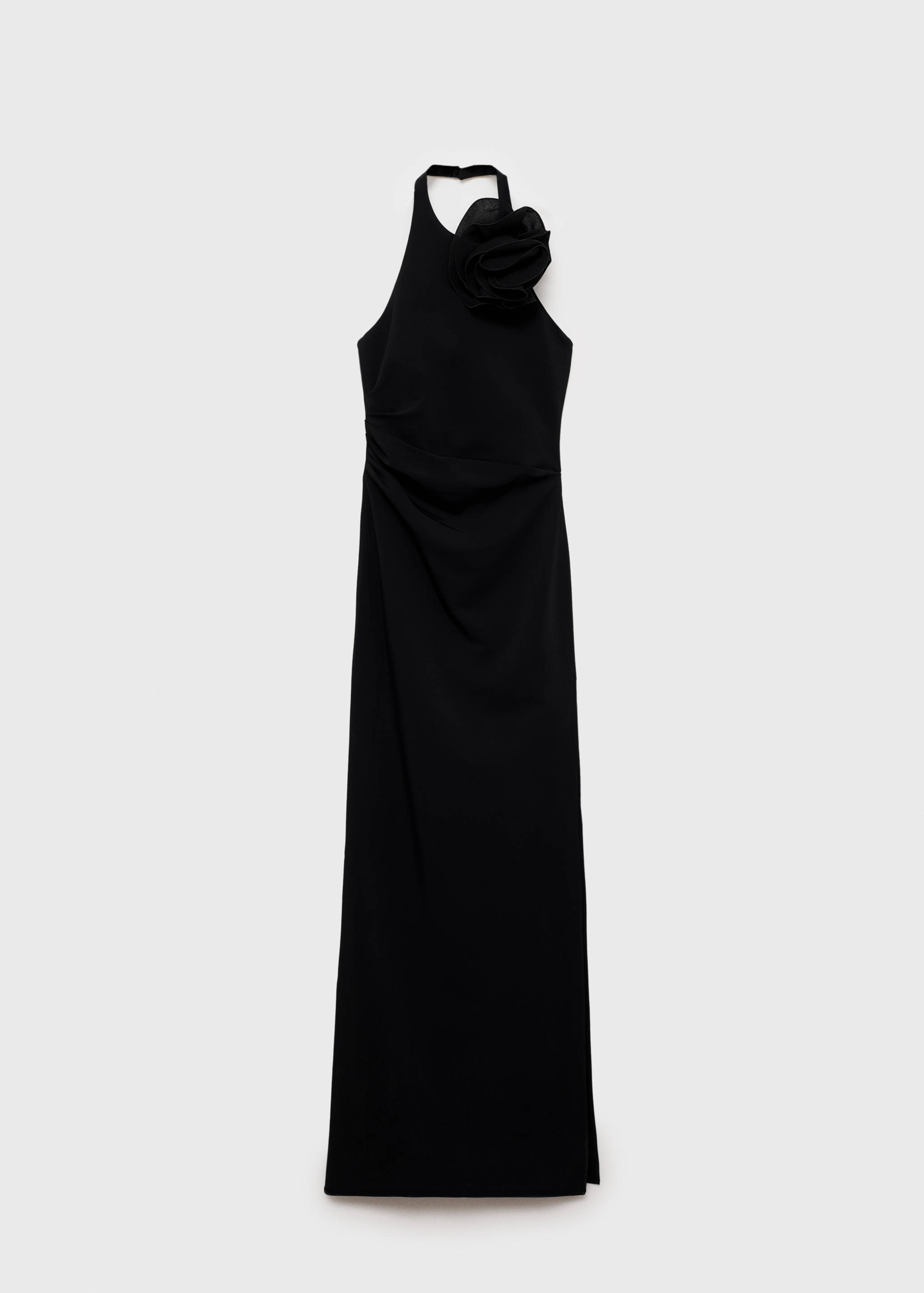 Robe emmanchures américaines drapée avec ornement floral - Article sans modèle