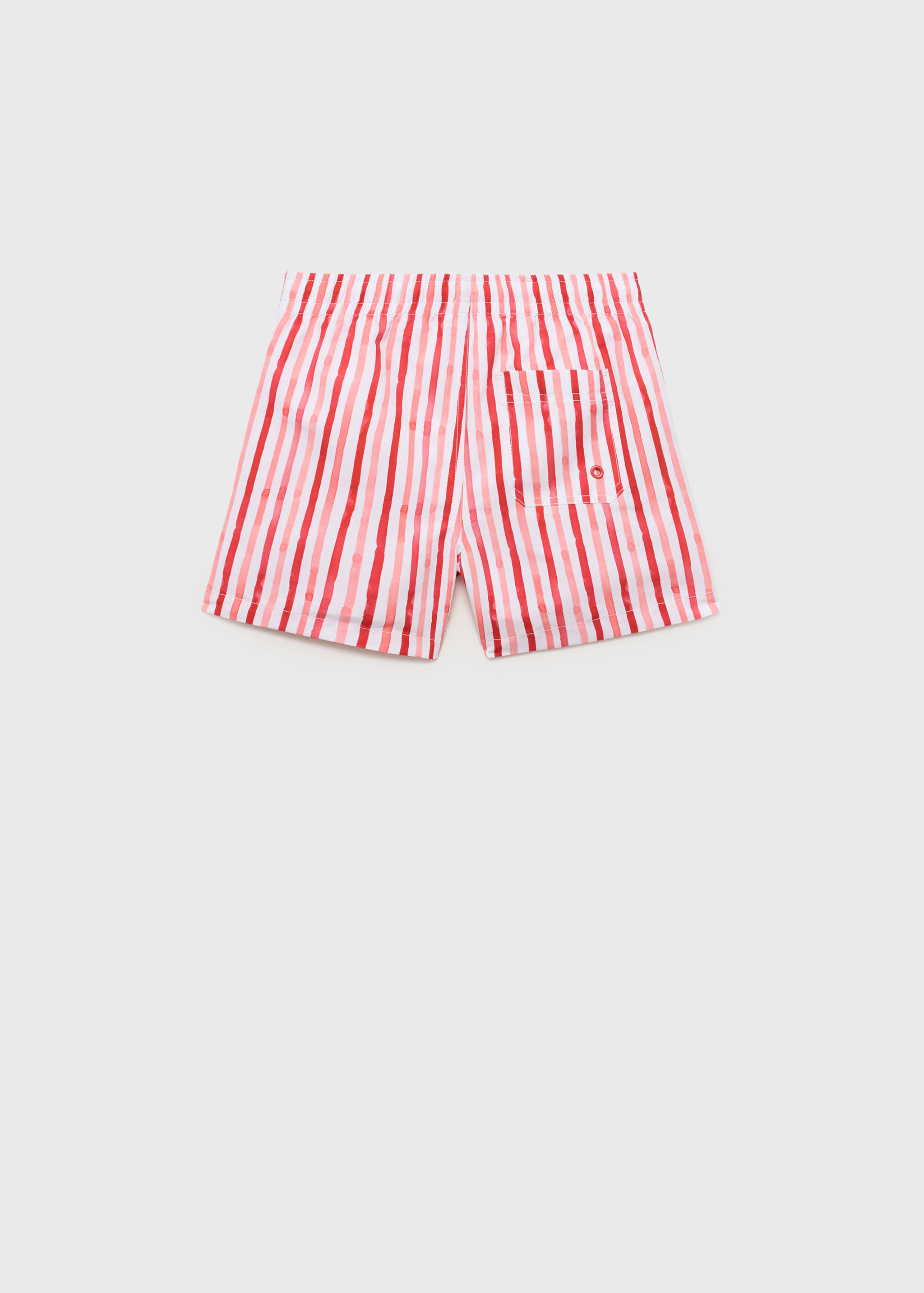 Striped drawstring swimsuit - Reverse of the article