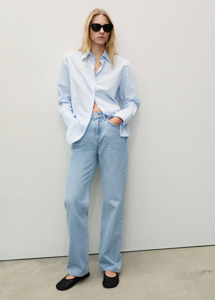 Matilda medium-rise straight-fit jeans — Light Blue