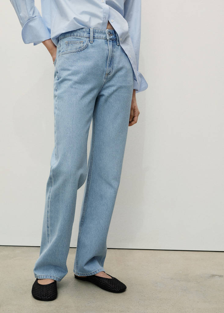 Matilda medium-rise straight-fit jeans — Light Blue