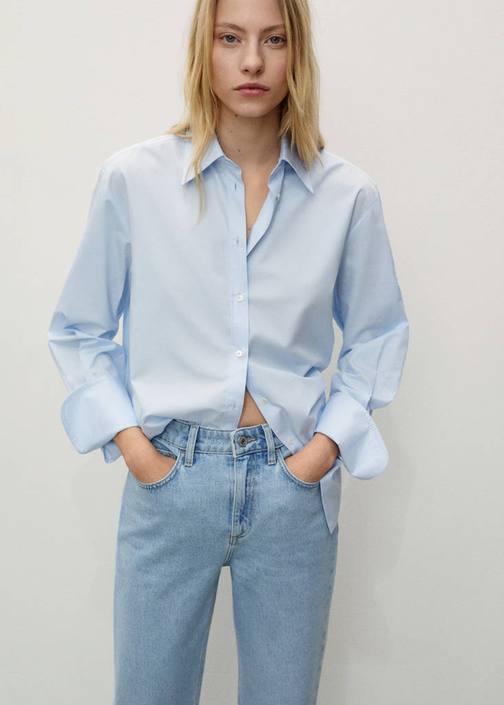 Matilda medium-rise straight-fit jeans — Light Blue
