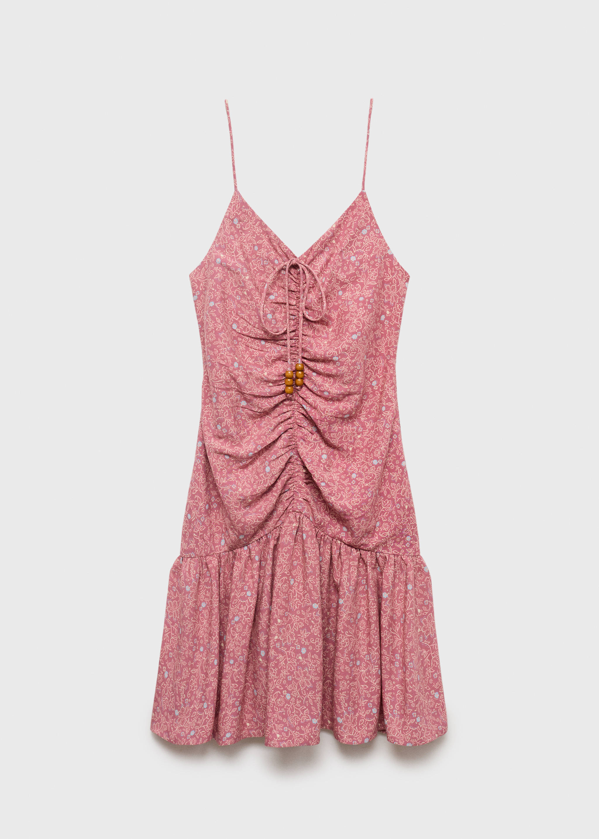 Vestido fruncido estampado - Artículo sin modelo