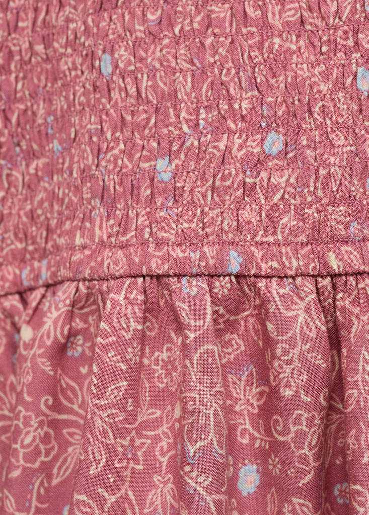 Printed ruched dress — Pink