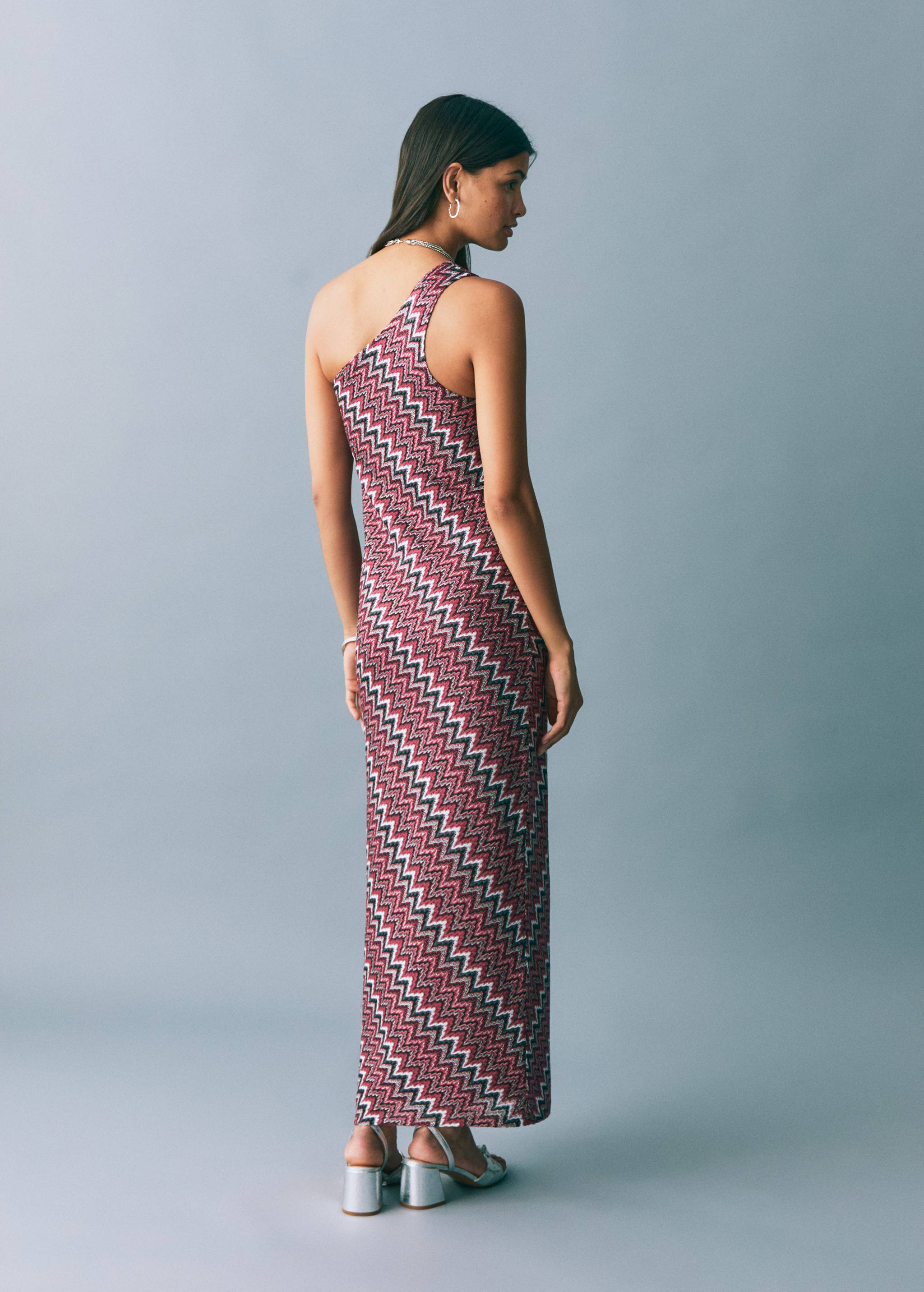 Zig-zag print dress - Reverse of the article