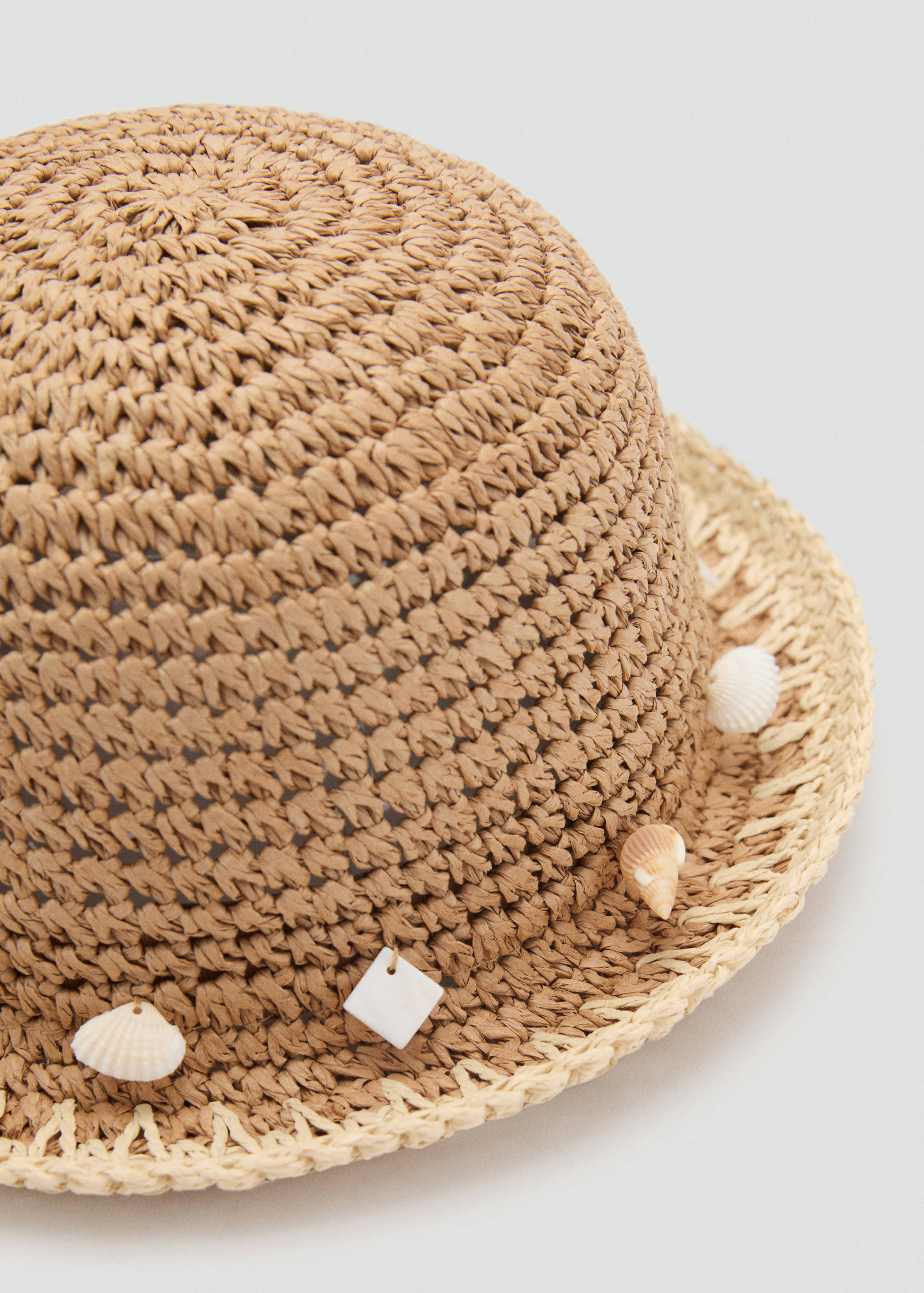 Shells straw hat - Medium plane