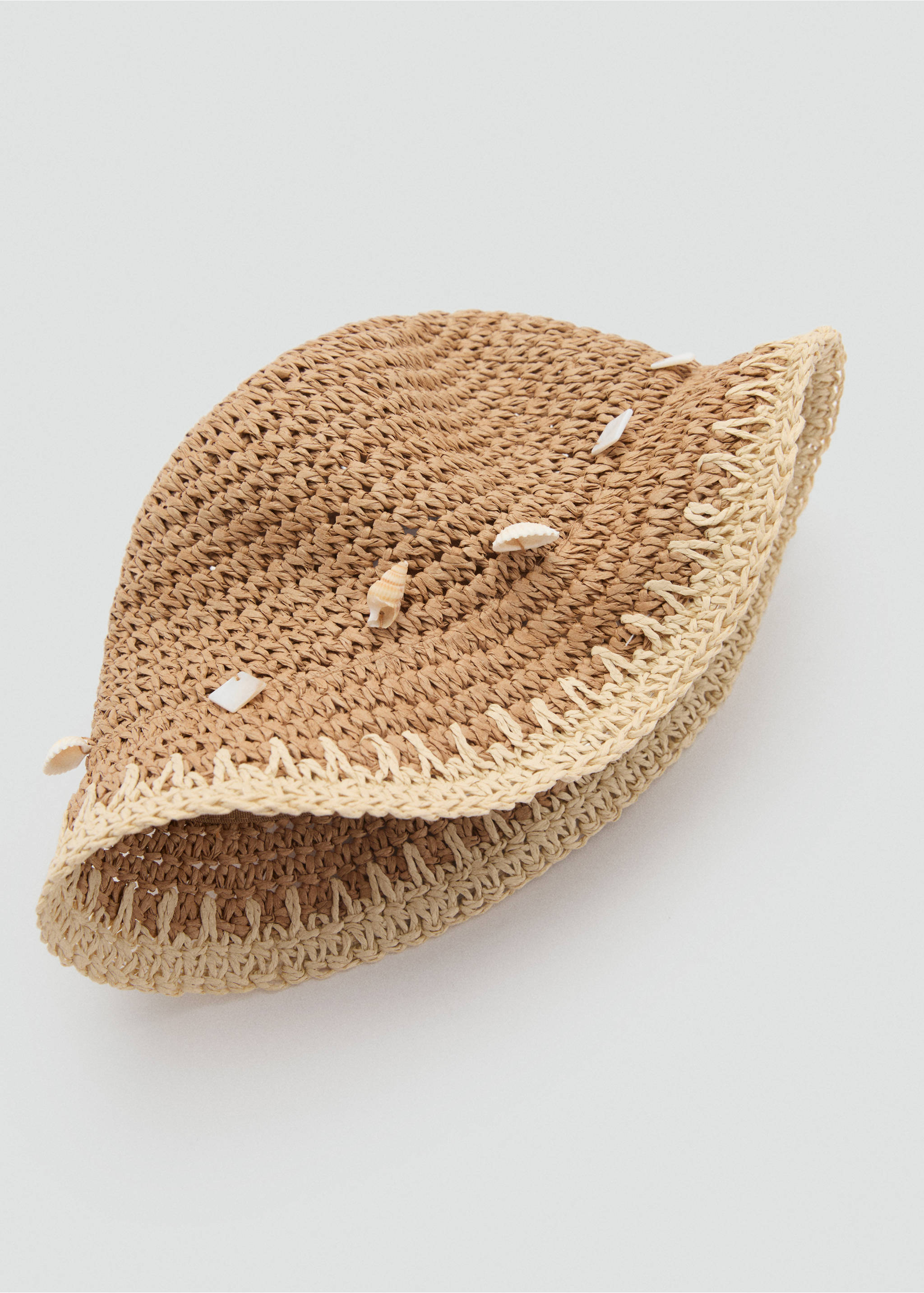 Sombrero paja conchas - Detalle del artículo 1, Arena. Ref: 87056343-00.