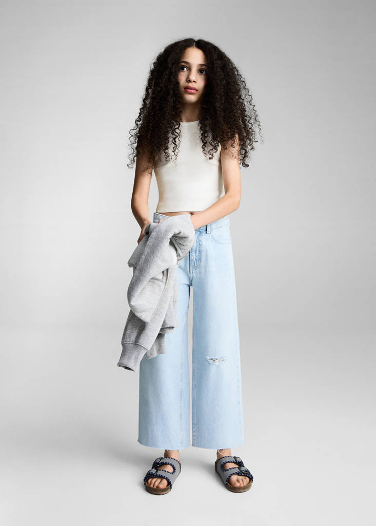 Knitted cropped top — Off White