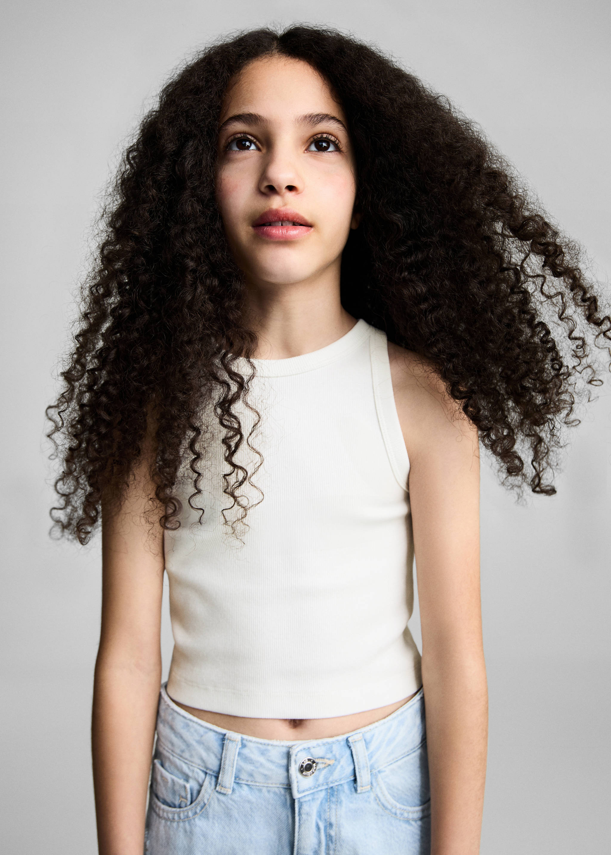 Knitted cropped top - Medium plane