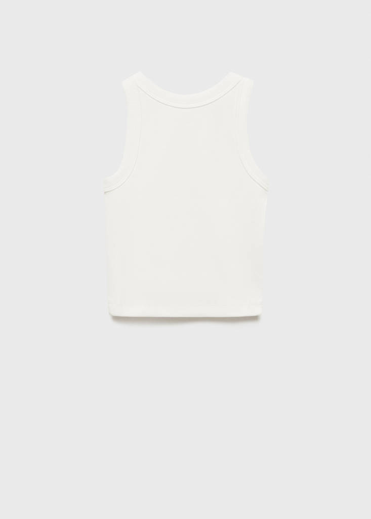 Knitted cropped top — Off White