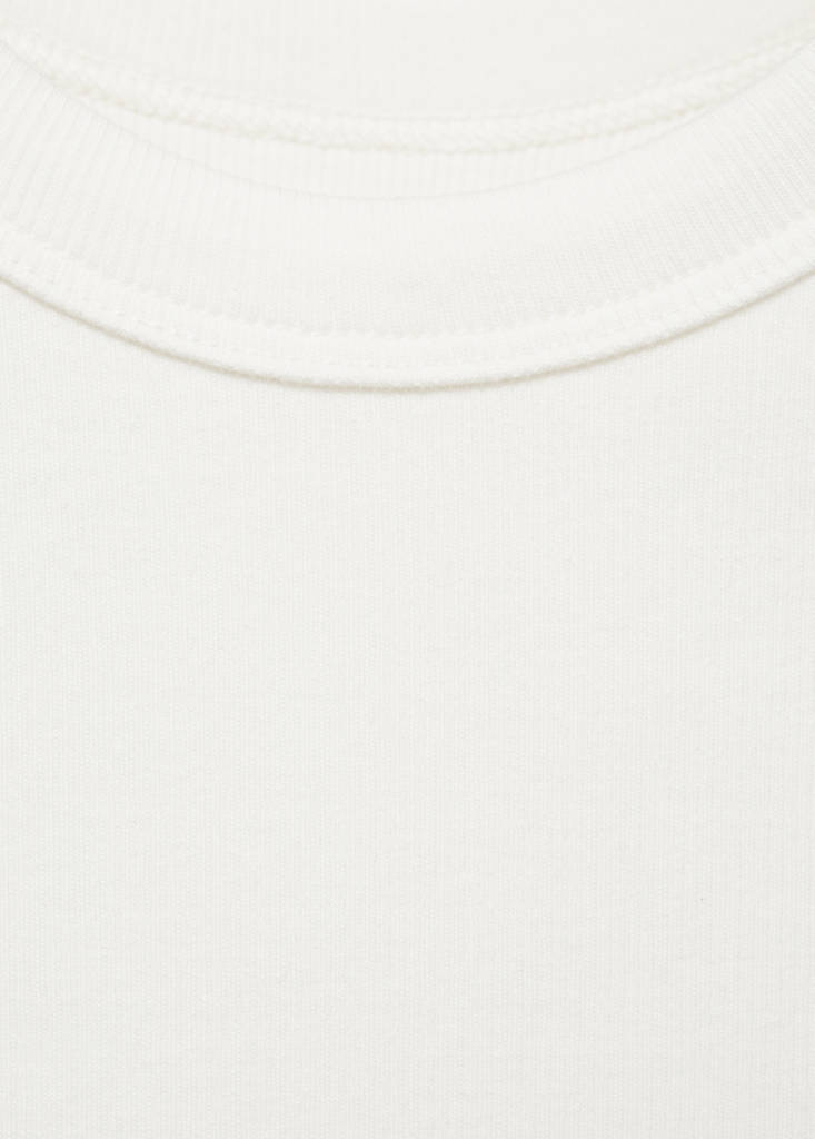 Knitted cropped top — Off White