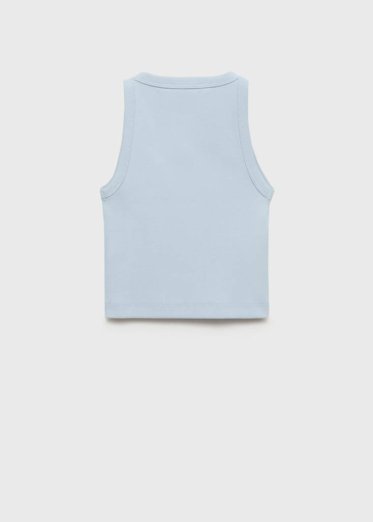 Knitted cropped top — Sky Blue
