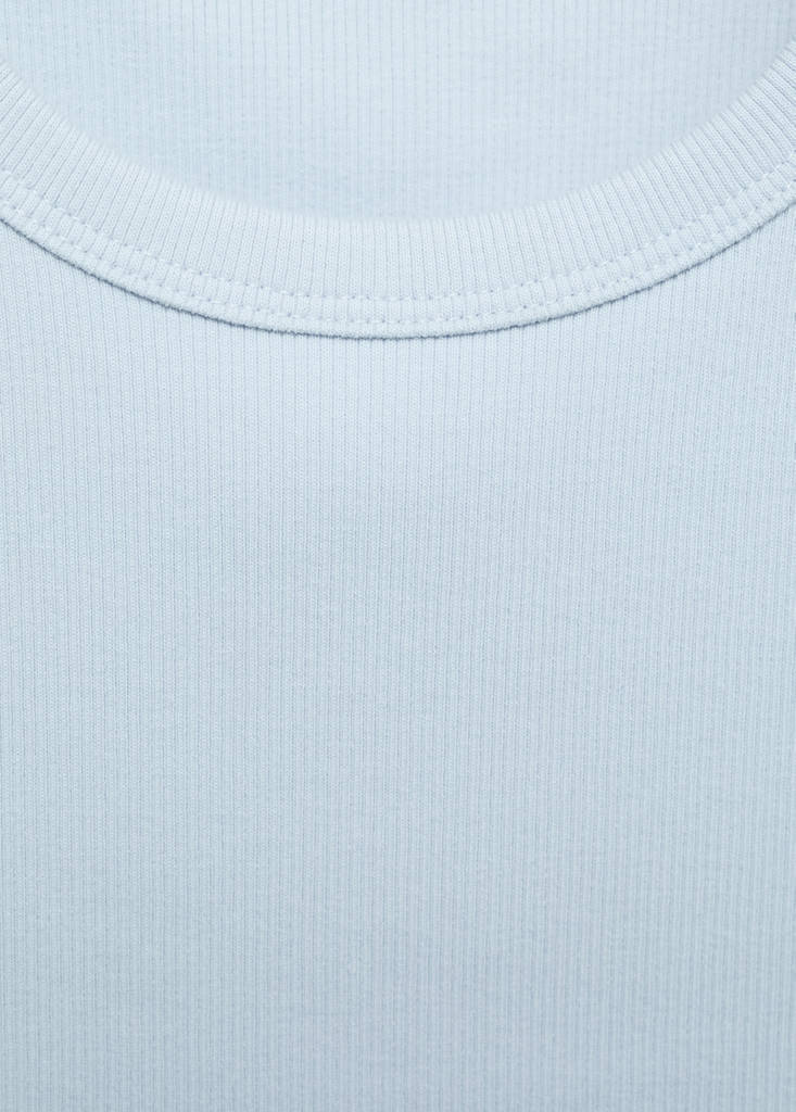 Knitted cropped top — Sky Blue