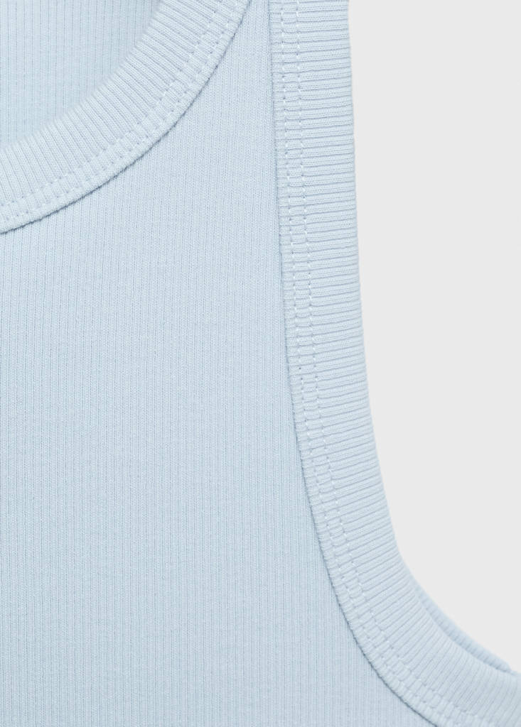 Knitted cropped top — Sky Blue