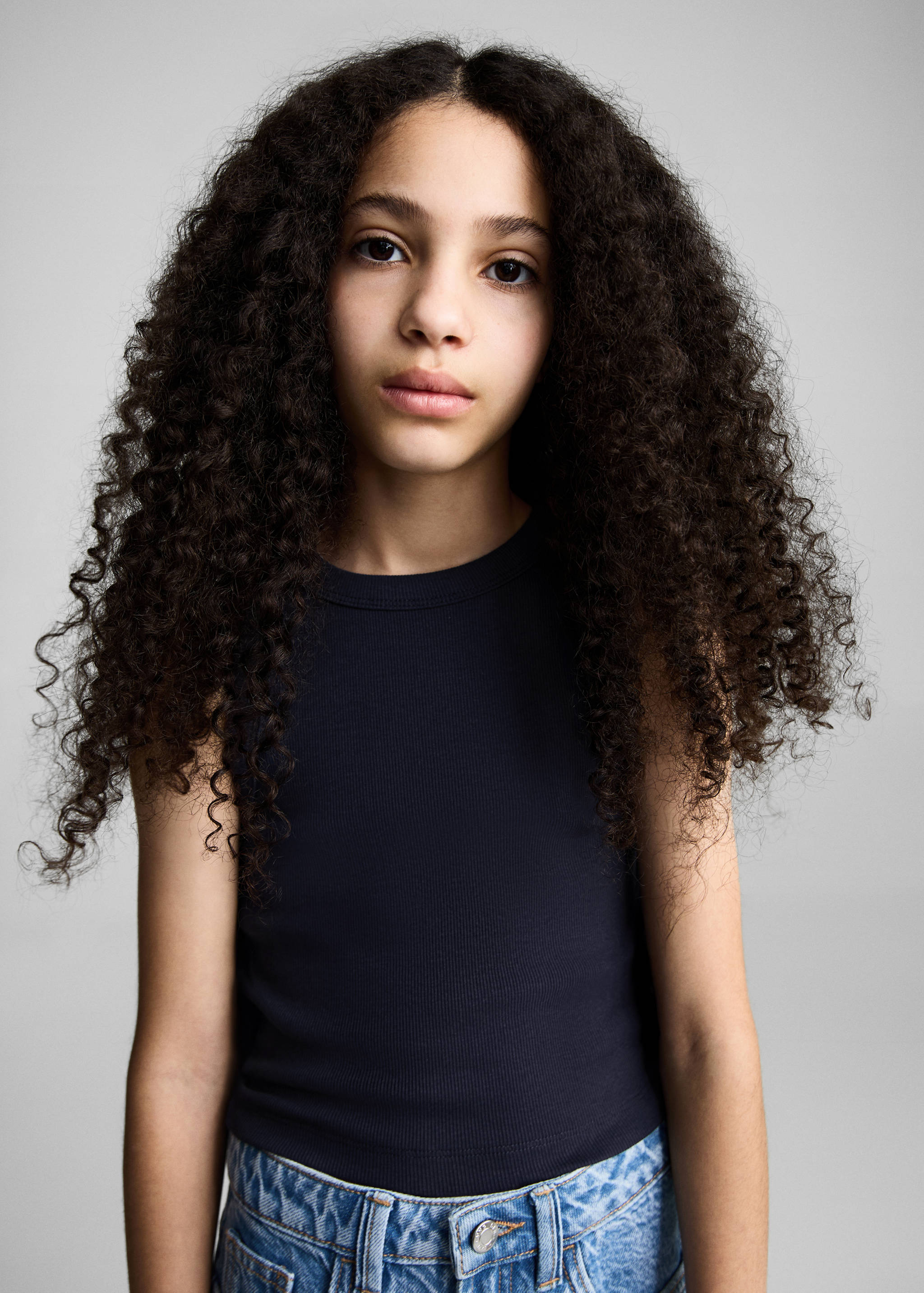 Knitted cropped top - Medium plane