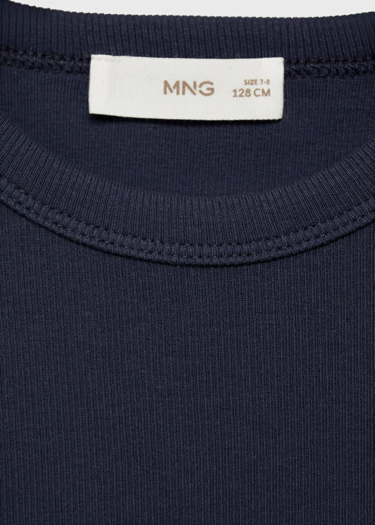 Knitted cropped top — Dark Navy