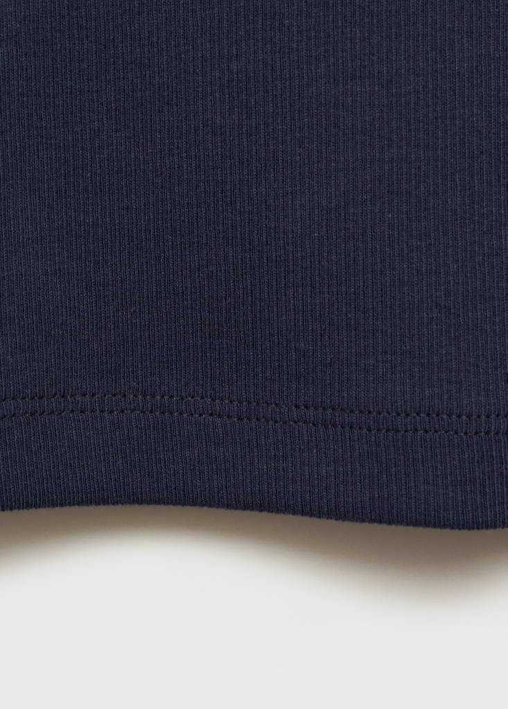 Knitted cropped top — Dark Navy