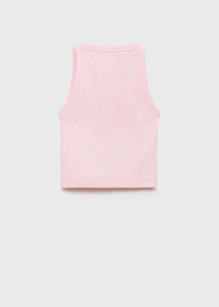 Knitted cropped top — Pink