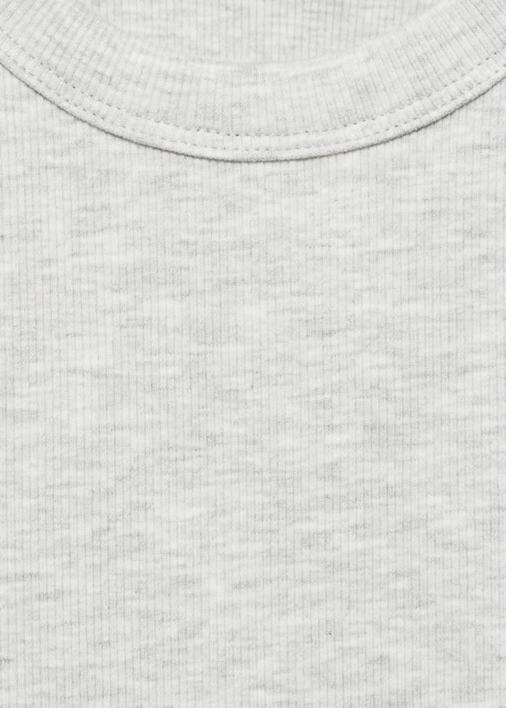 Knitted cropped top — Light Heather Grey