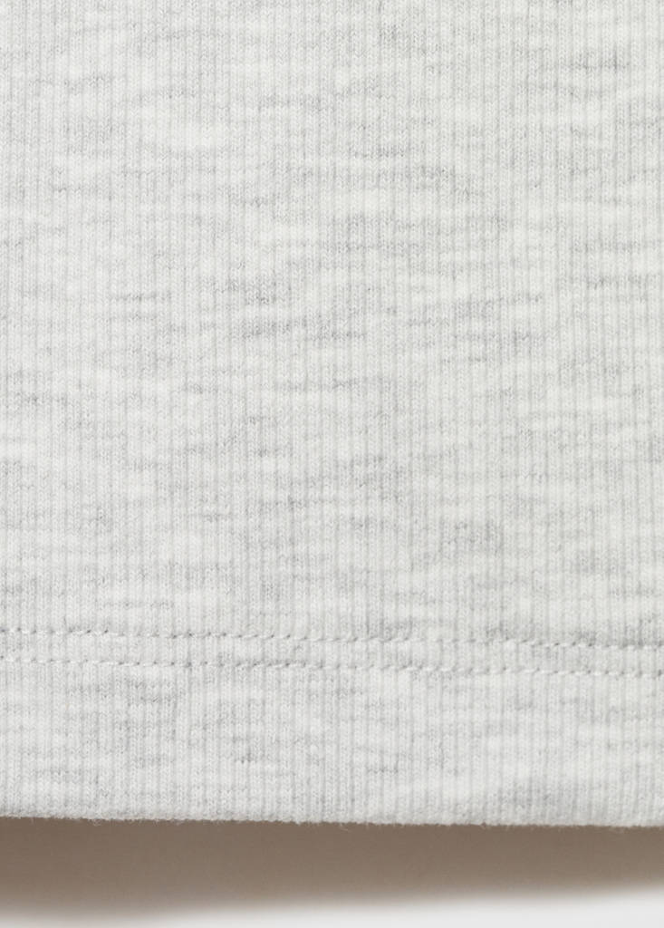 Knitted cropped top — Light Heather Grey