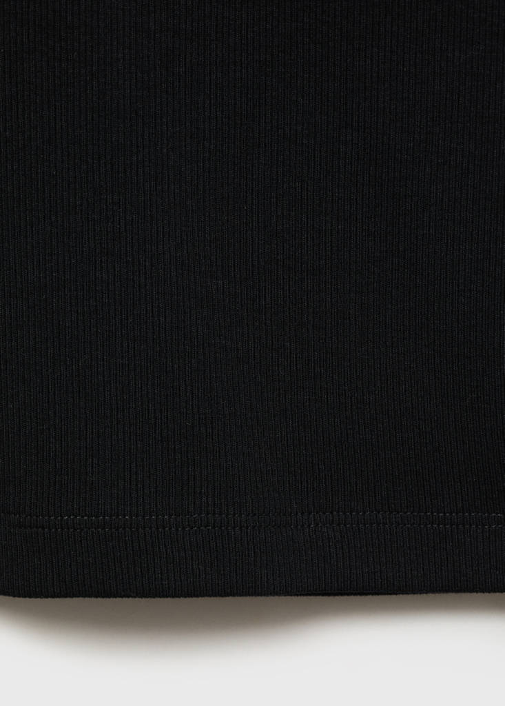 Knitted cropped top — Black