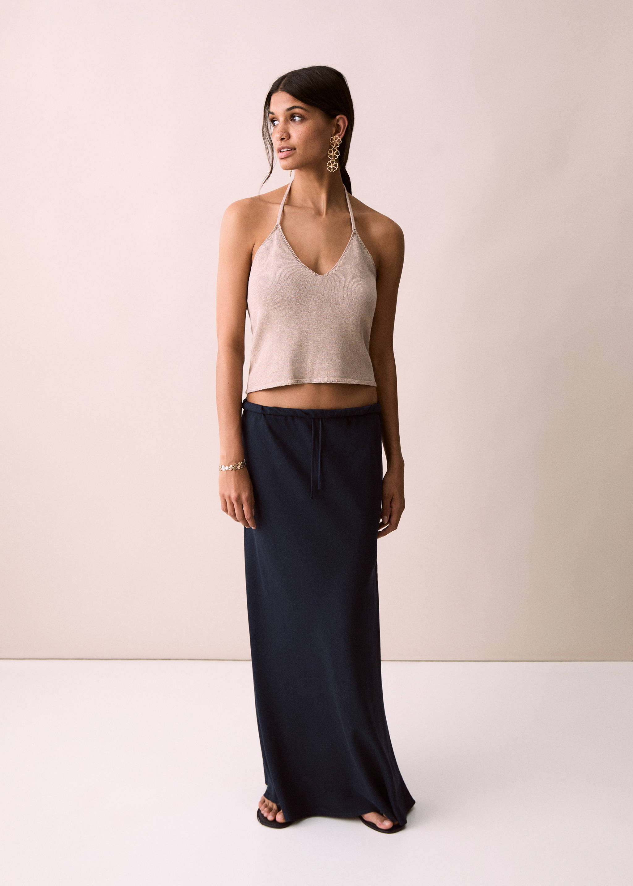 Falda lino lazo - Plano general