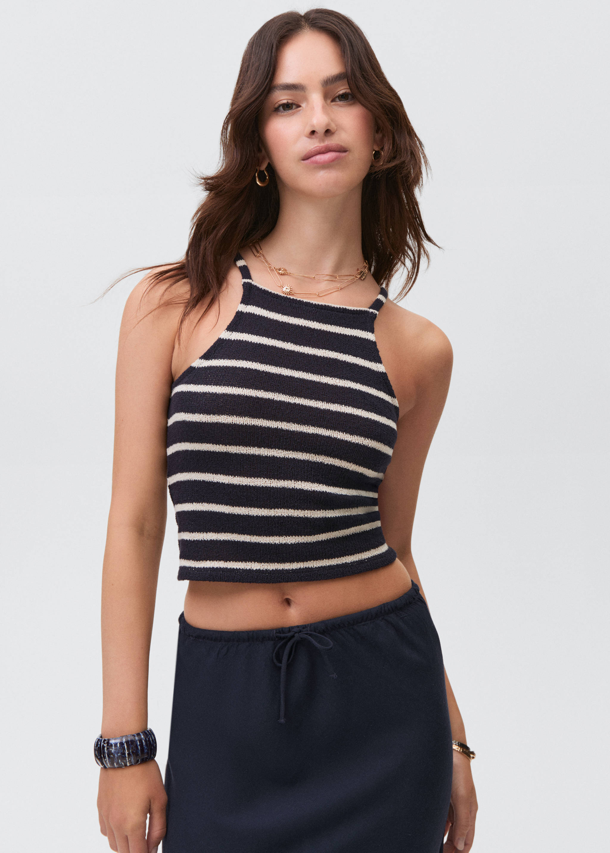 Bow linen skirt - Medium plane