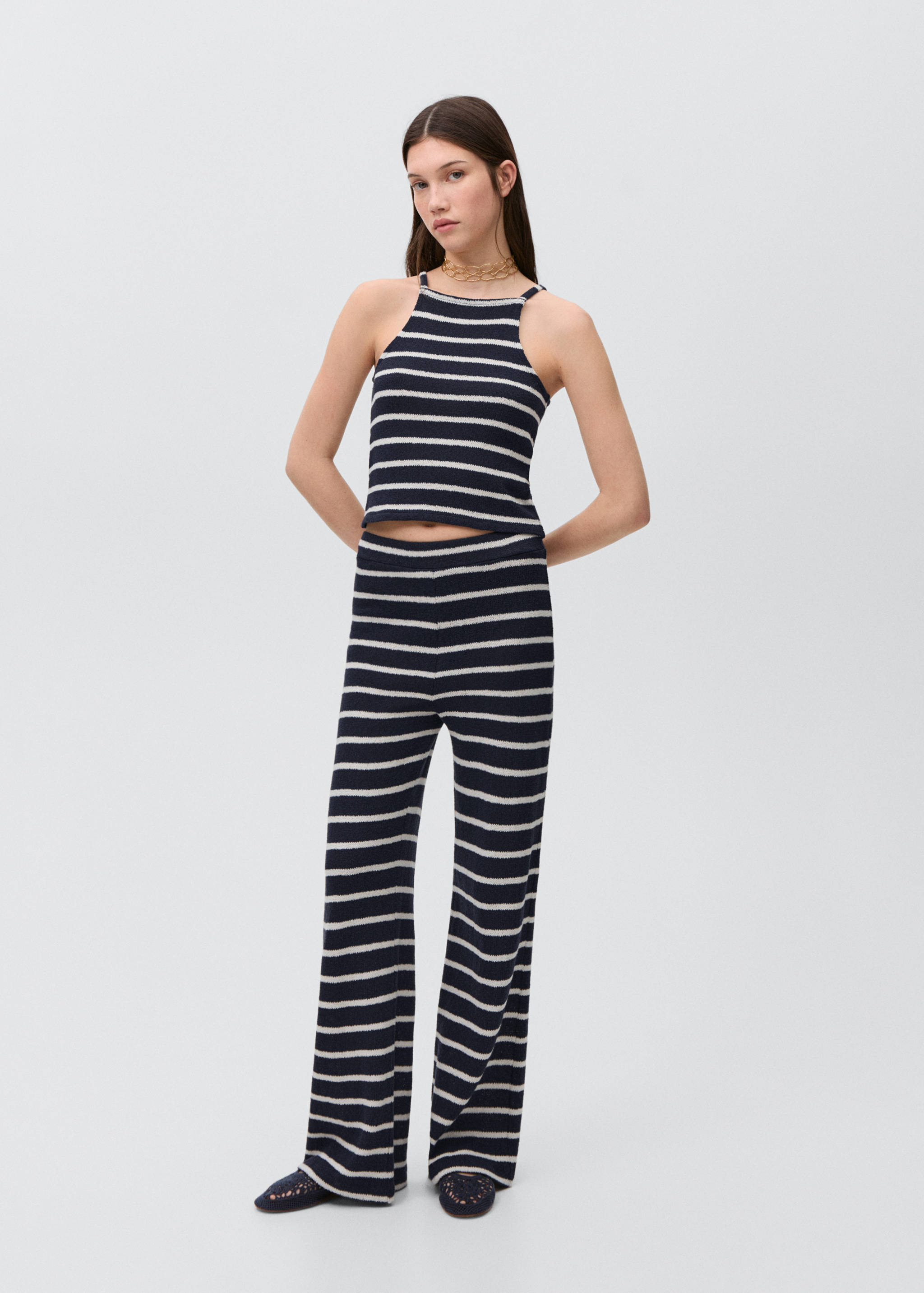 Top halter rayas - Plano general