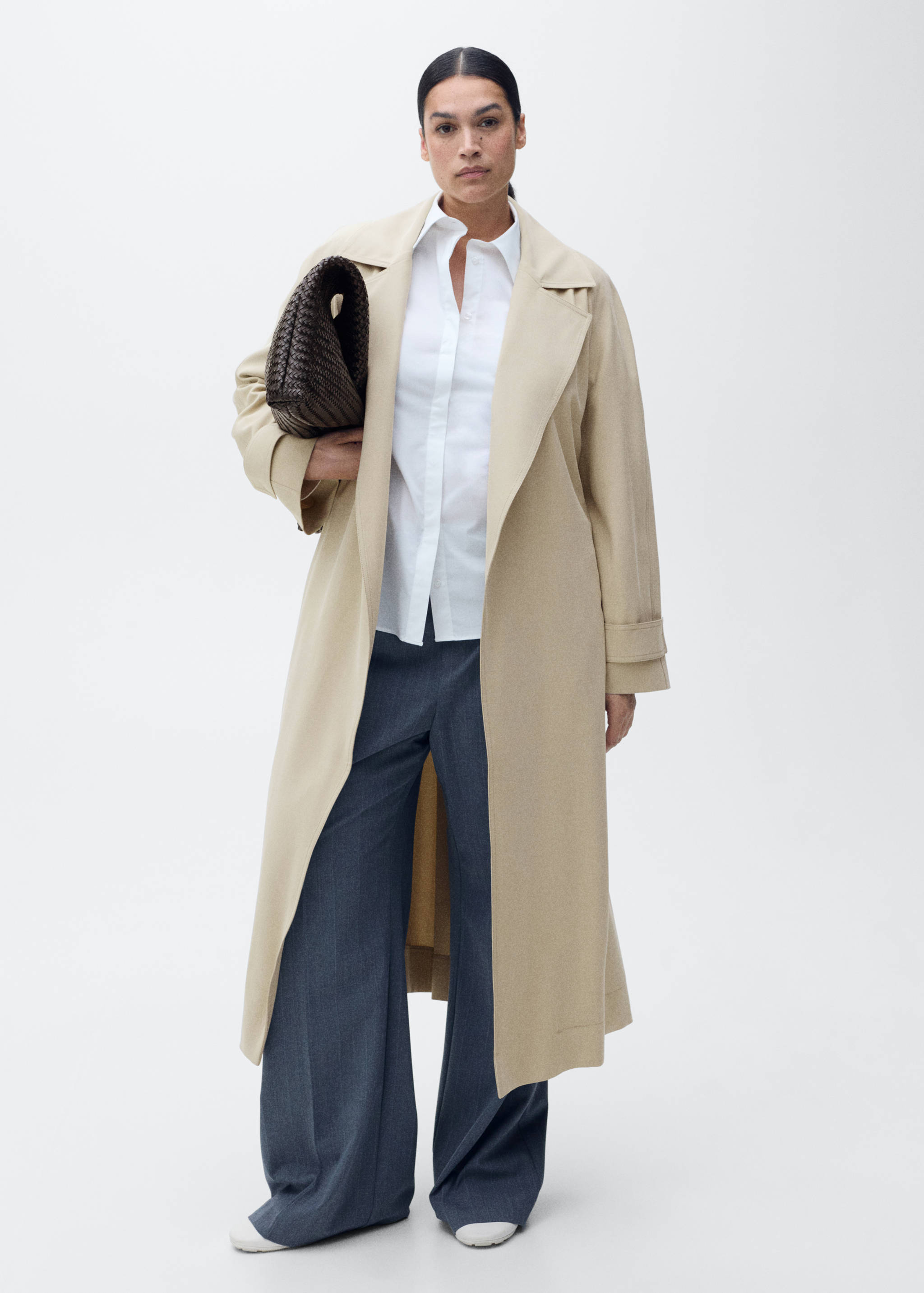 Мягкий тренч с поясом - Деталь изделия 3