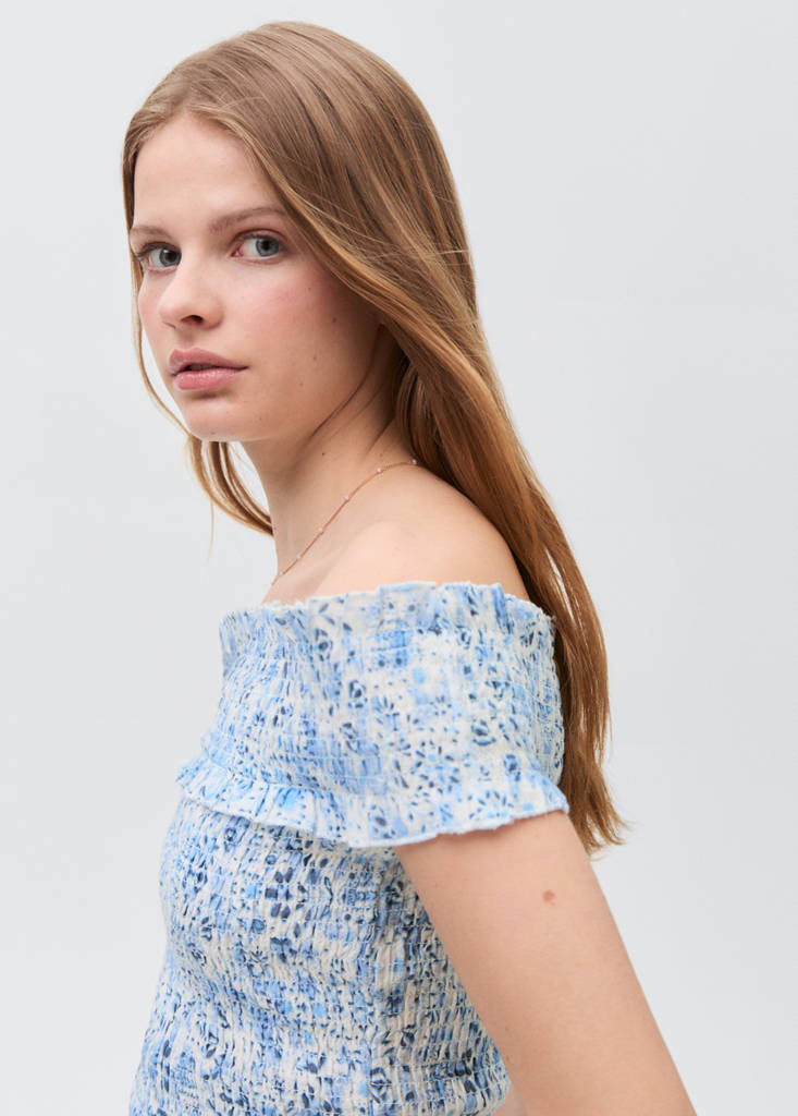 Off-shoulder top — Sky Blue